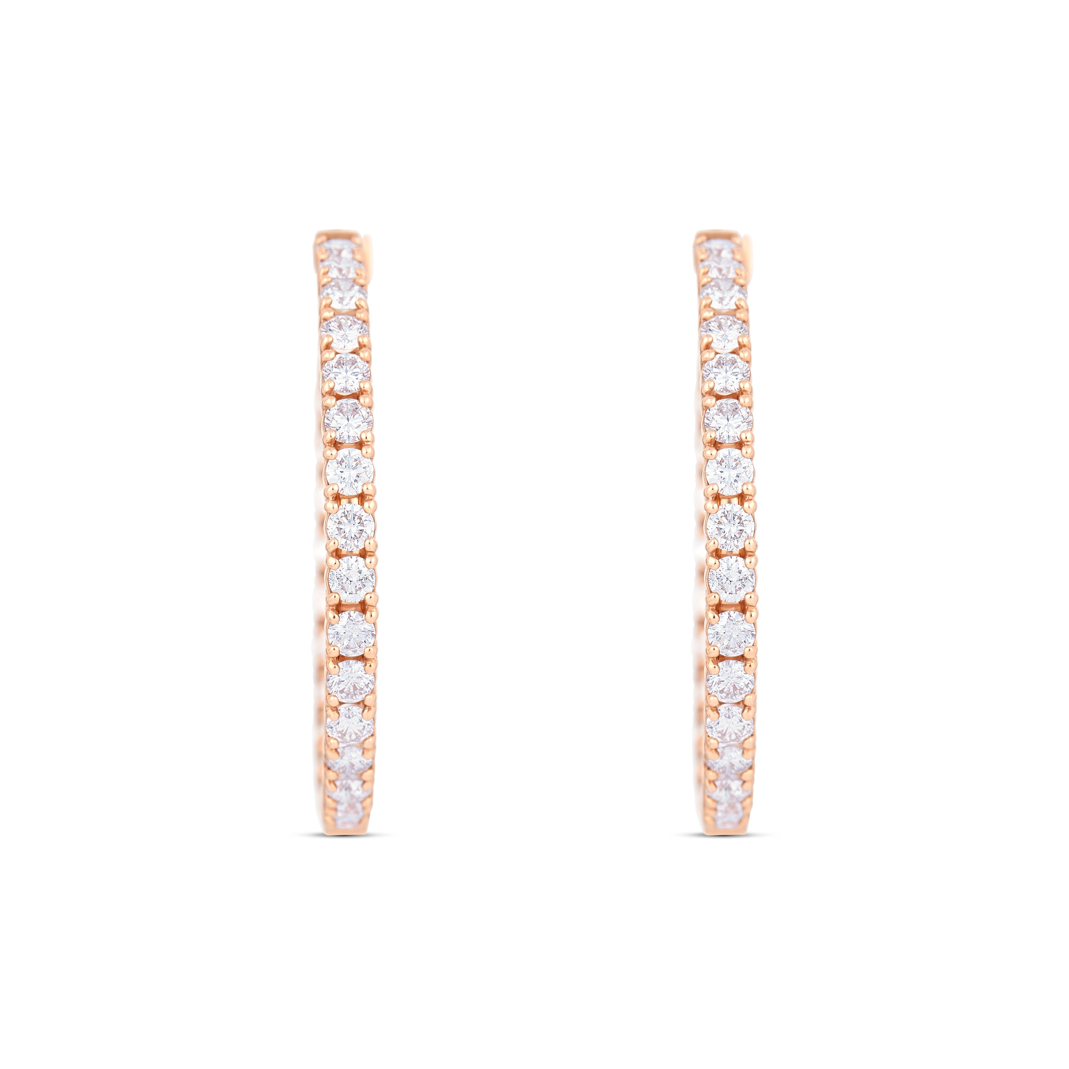 18K Rose Gold Diamond Inside-Out Earrings