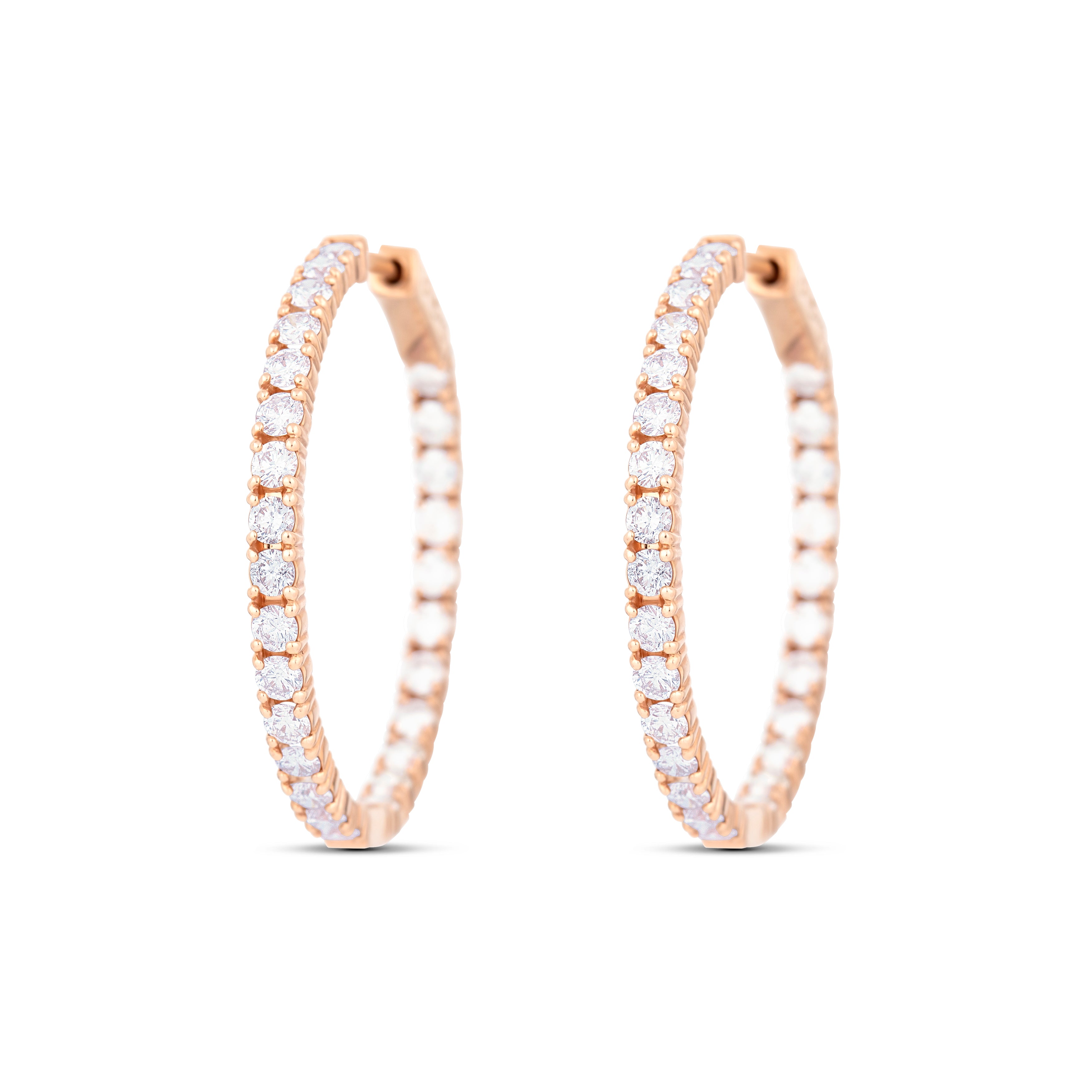 18K Rose Gold Diamond Inside-Out Earrings