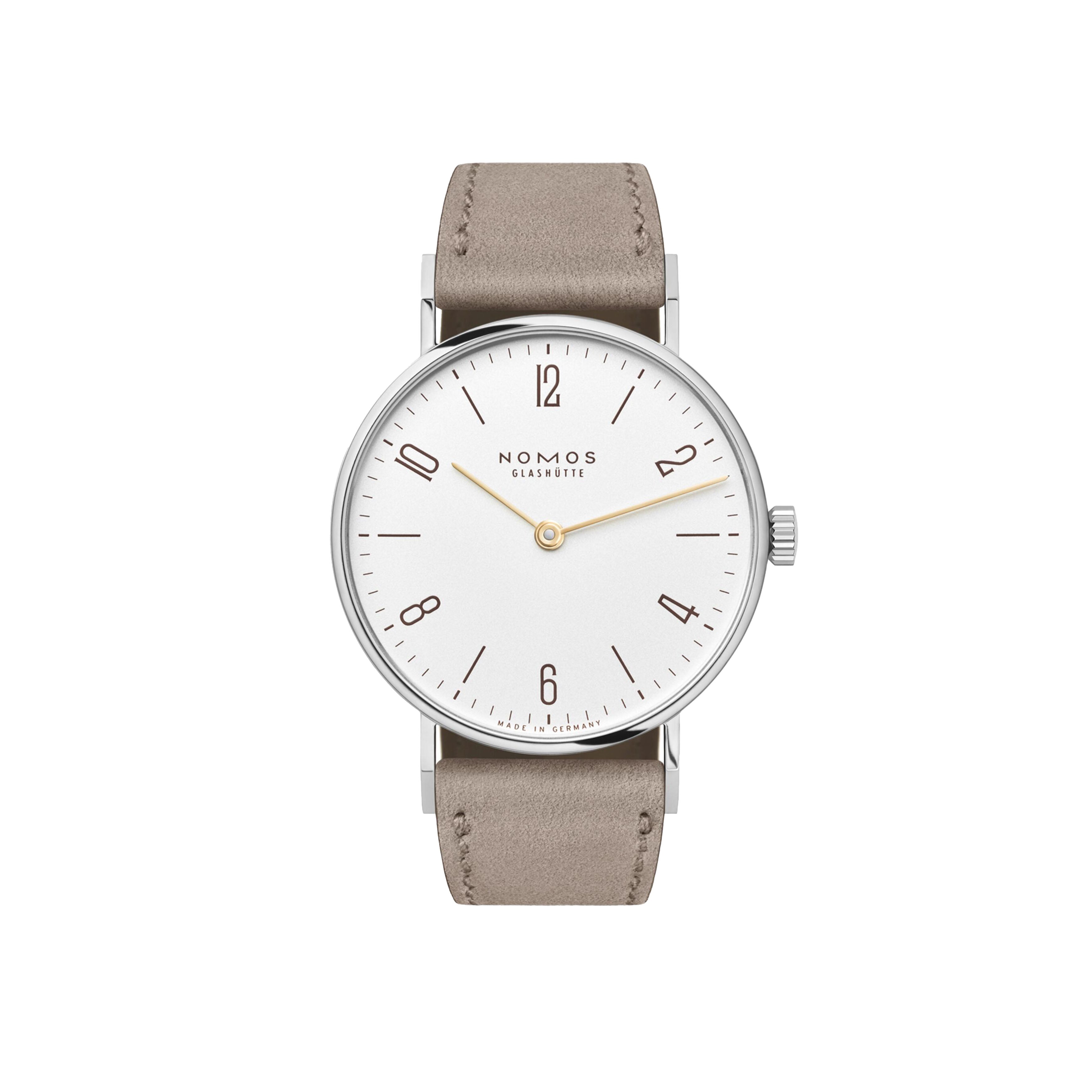 Nomos Glashutte Tangente 33 Duo Watch, 32.8mm Silver Dial, 120