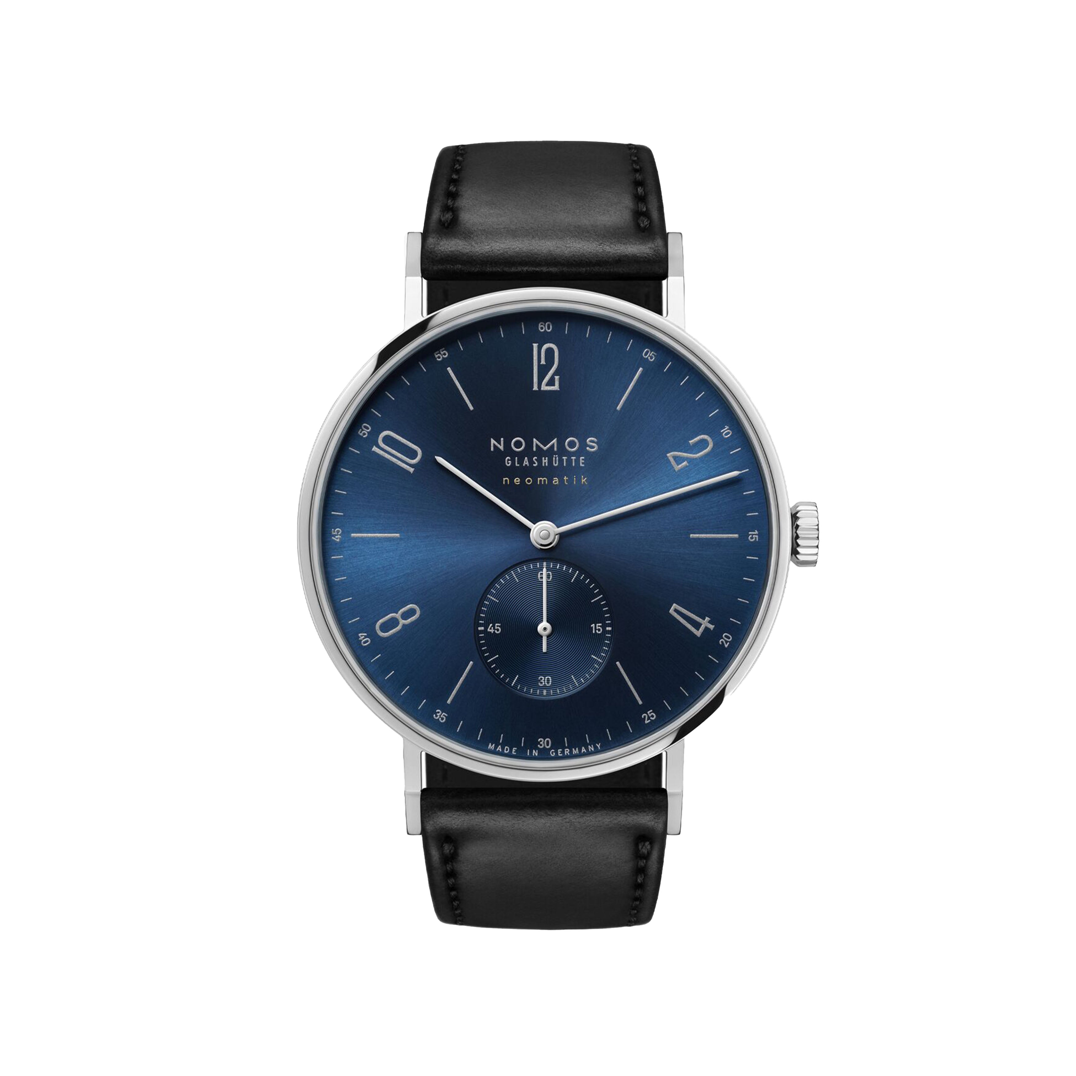 Nomos Glashutte Tangente Neomatik 39 Blue Gold Watch, 38.5mm Blue Dial, 146