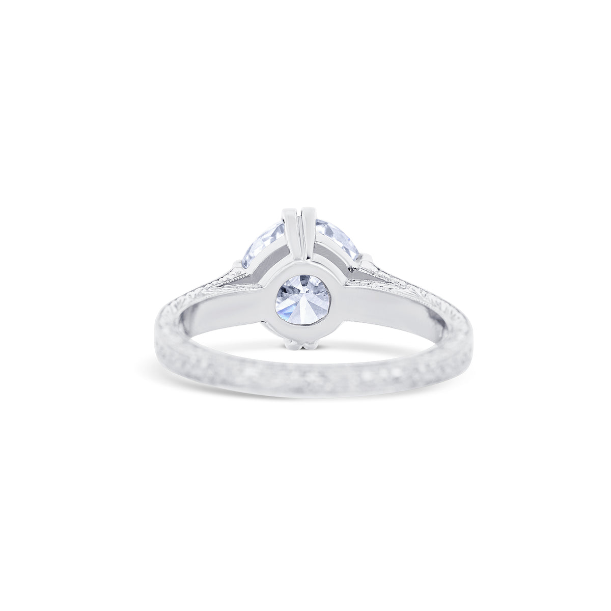 Platinum Round Cut Diamond Engagement Ring