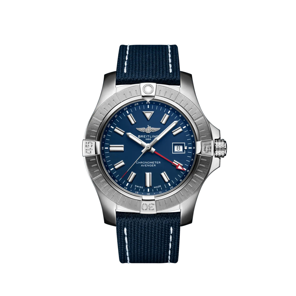 Breitling Avenger Automatic GMT 45 Watch, 35mm Blue Dial, A32395101C1X1