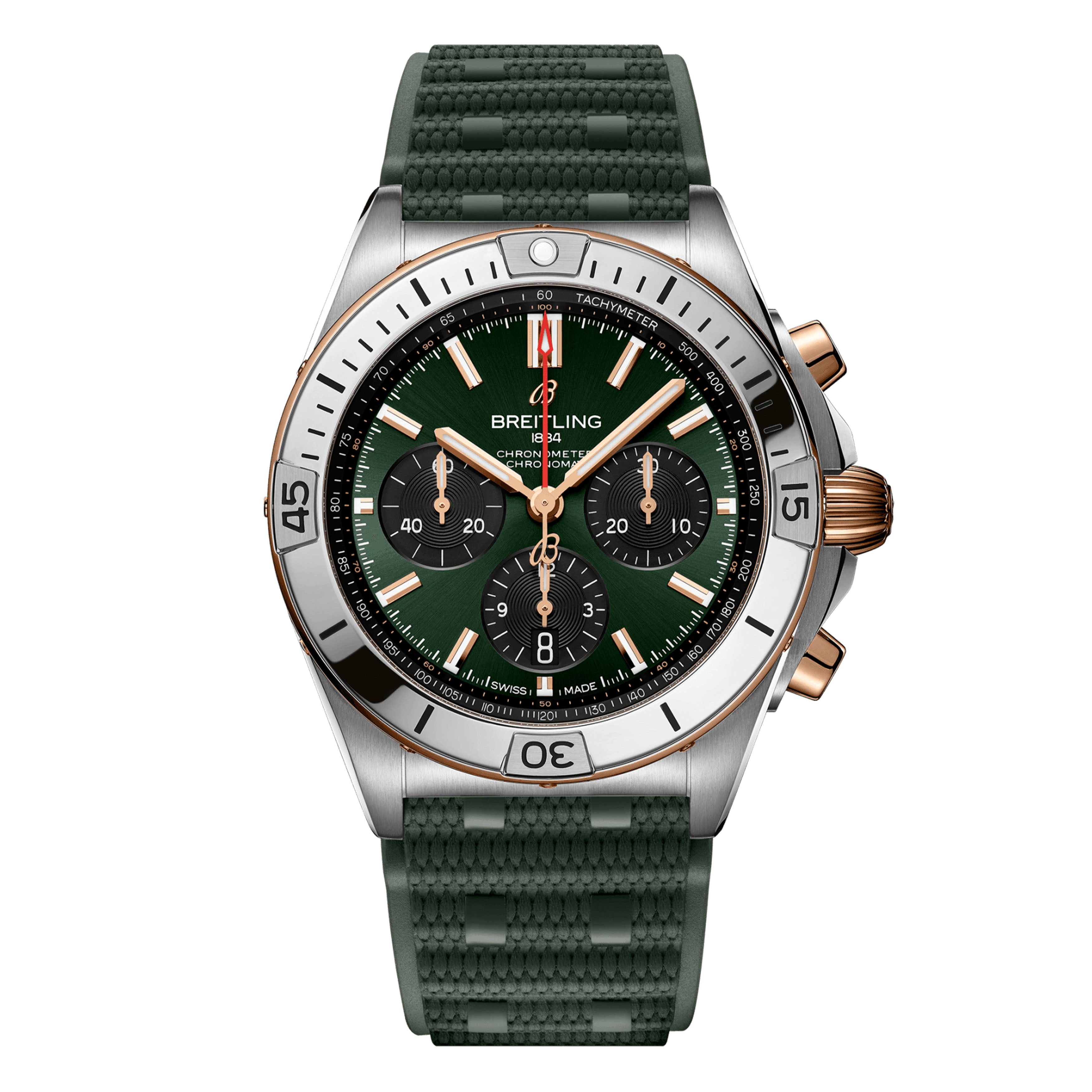 Breitling Chronomat B01 42 Watch, 42mm Green Dial, UB0134131L1S1