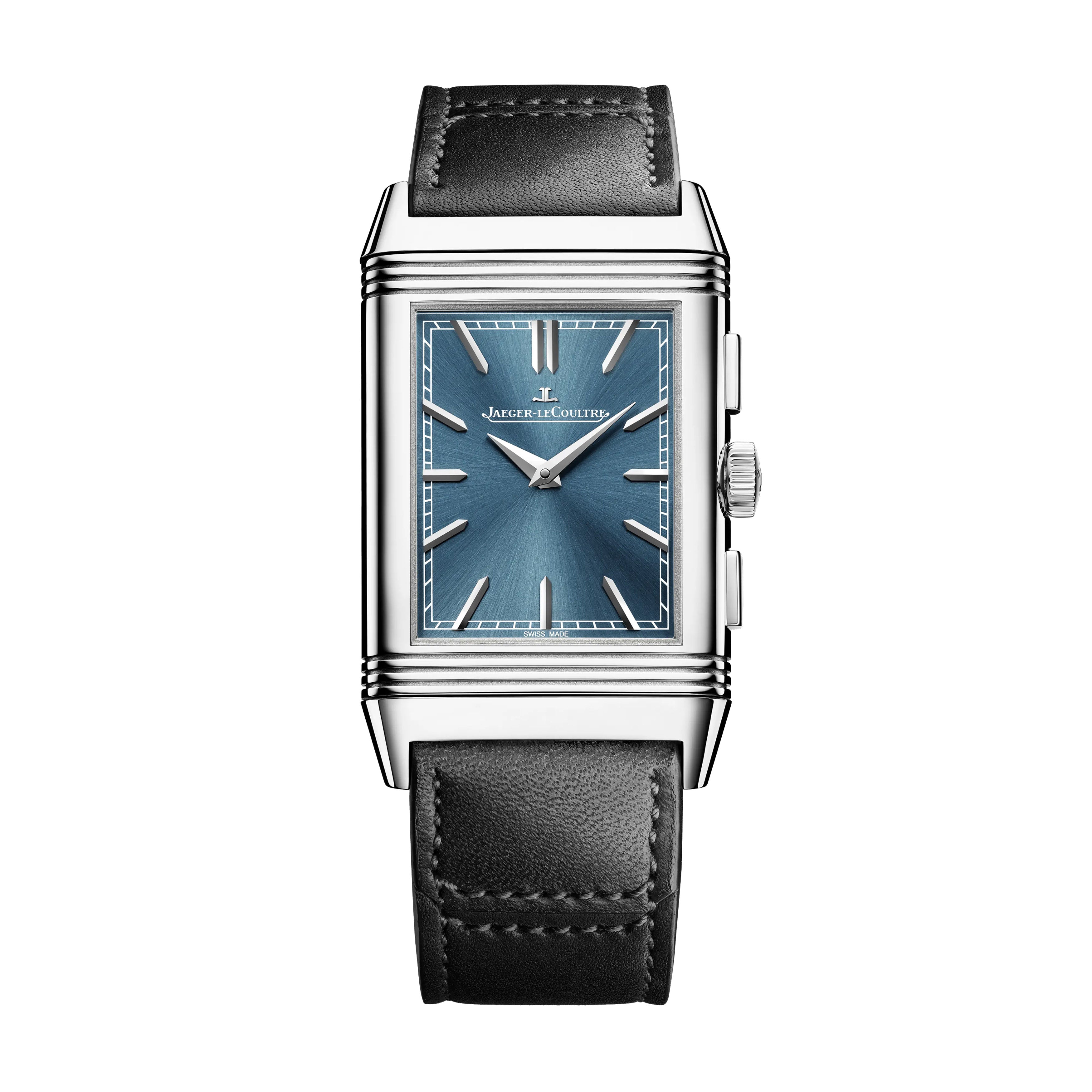 Jaeger-leCoultre Reverso Tribute Chronograph Watch, 49.4x29.9mm Blue Dial, Q389848J