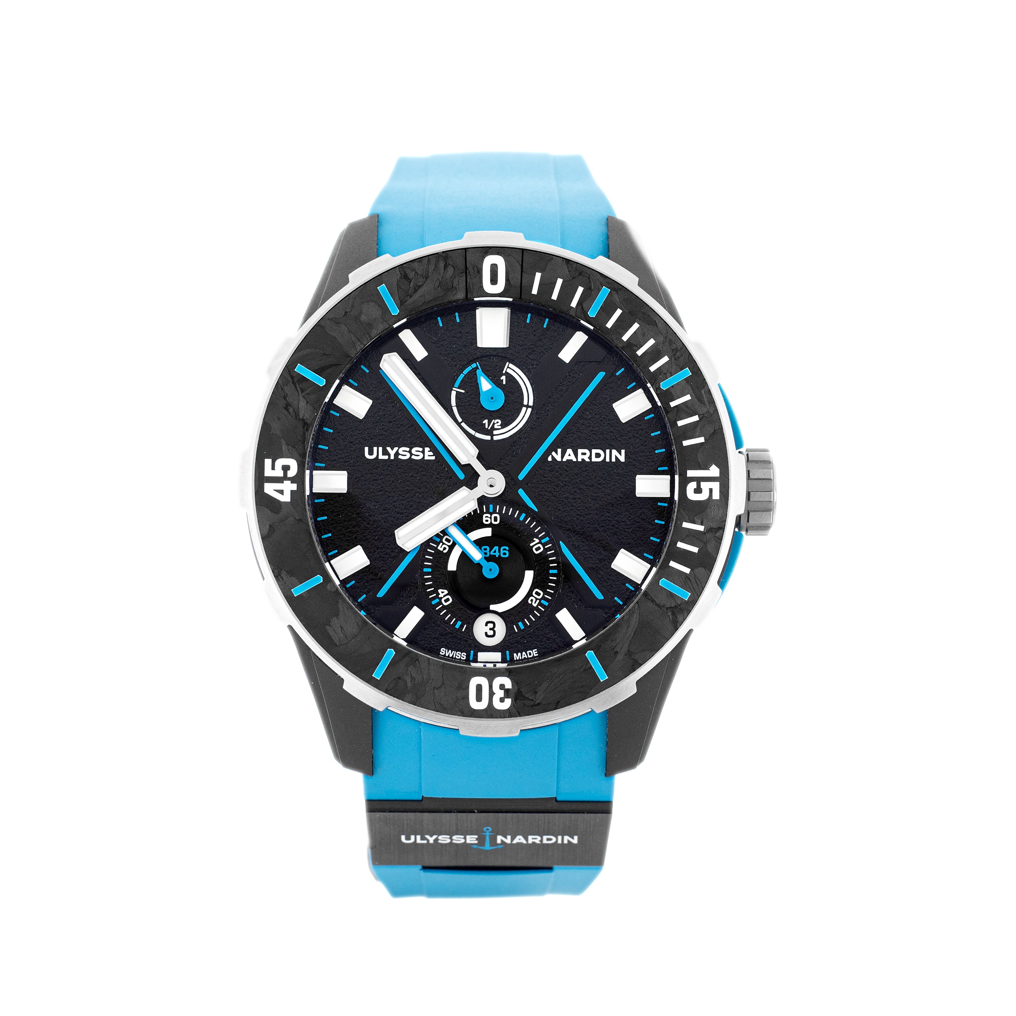 Ulysse Nardin Diver NET Azure Steel Black Dial 44mm 1183-170-2B Full Set