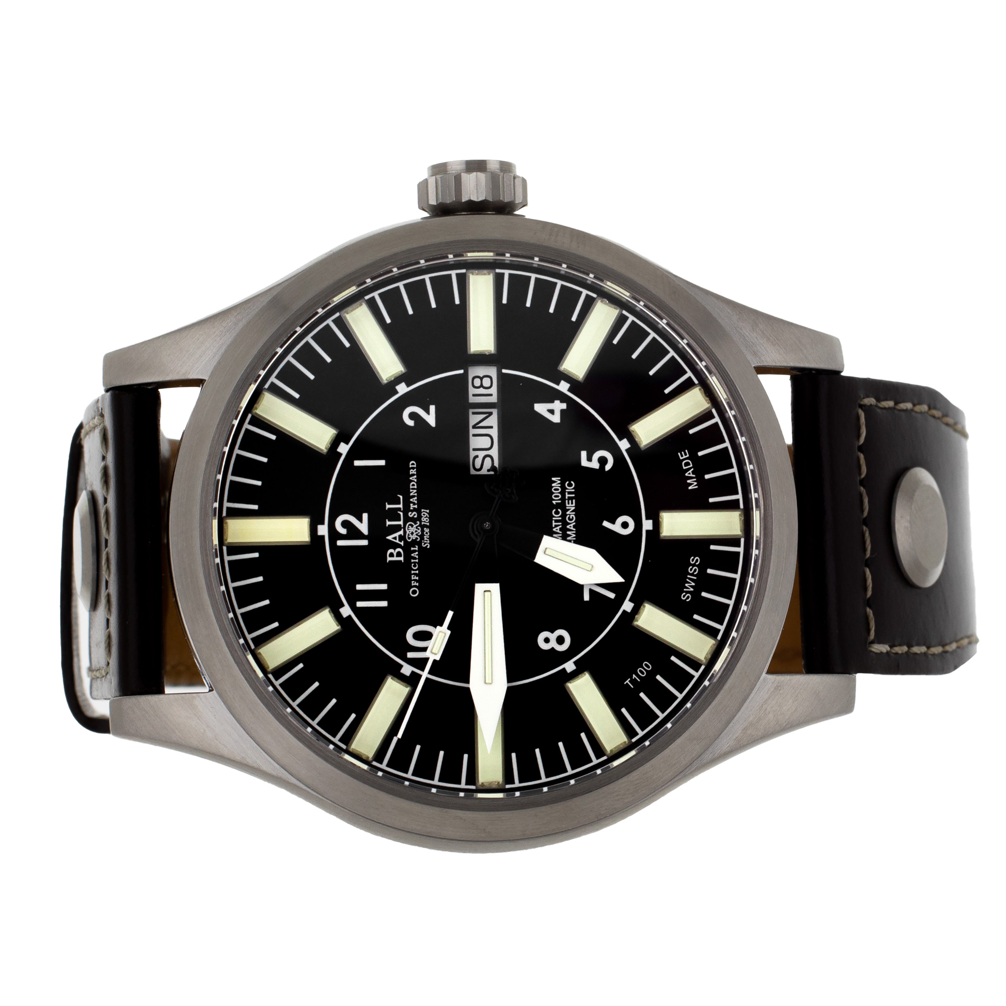 Ball Watch Co. Engineer Master II Aviator Stainless Steel Black Dial 45mm NM1080C