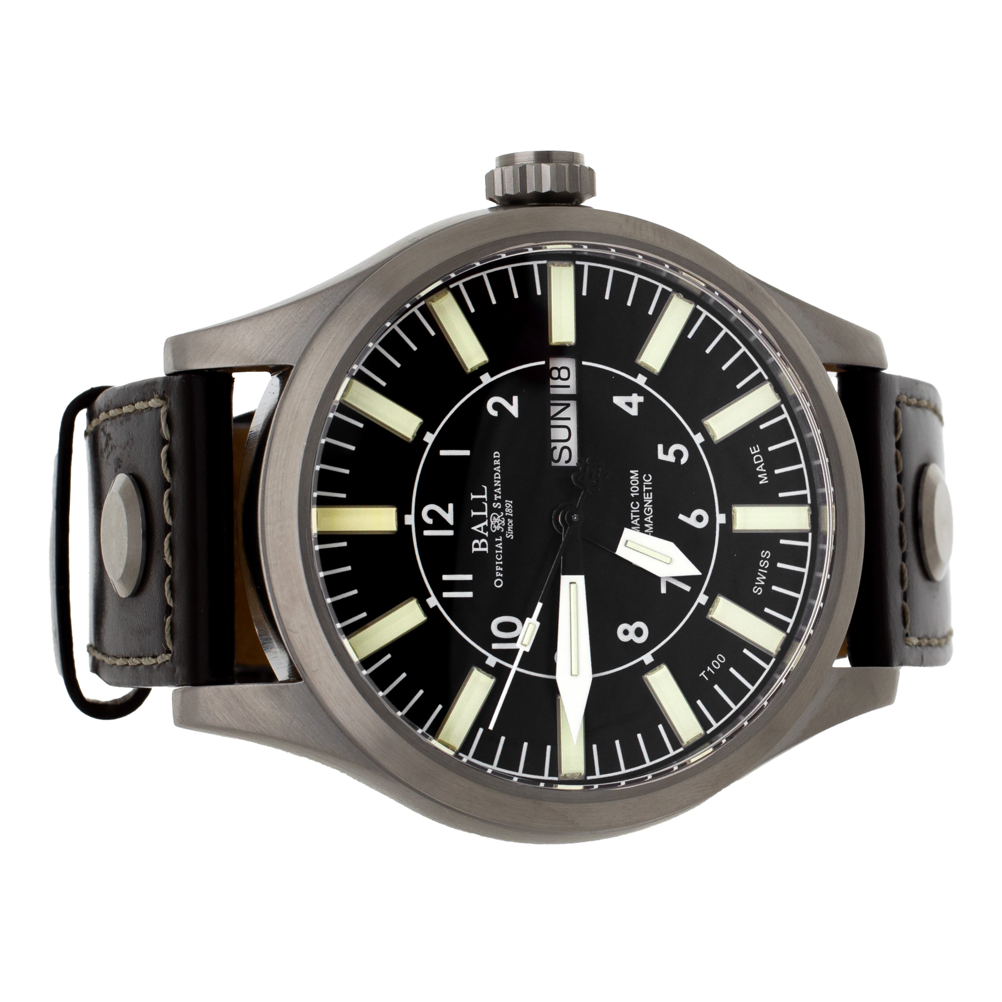 Ball Watch Co. Engineer Master II Aviator Stainless Steel Black Dial 45mm NM1080C