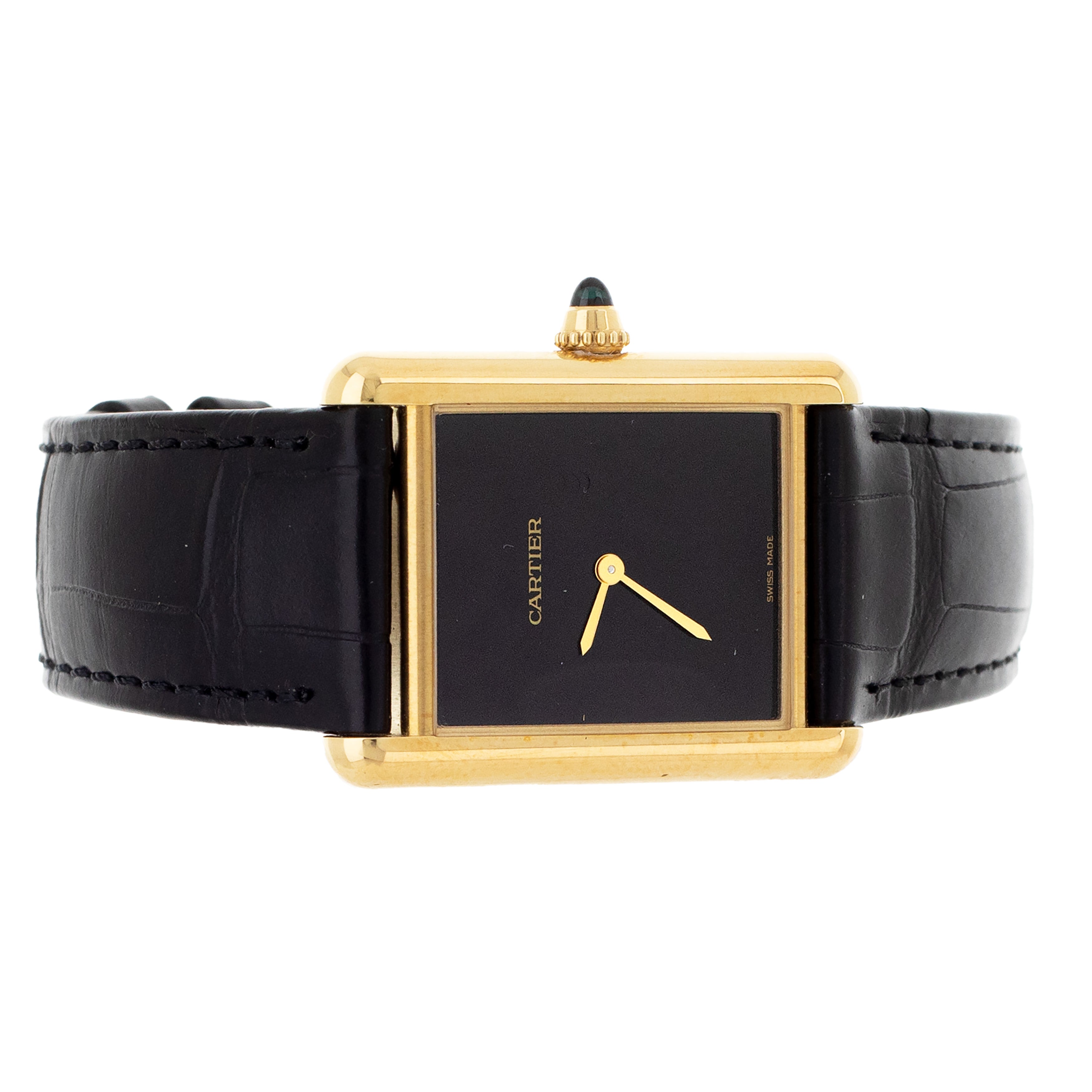 Cartier Tank Louis Yellow Gold Black Dial 33.7mm WGTA0091 Full Set