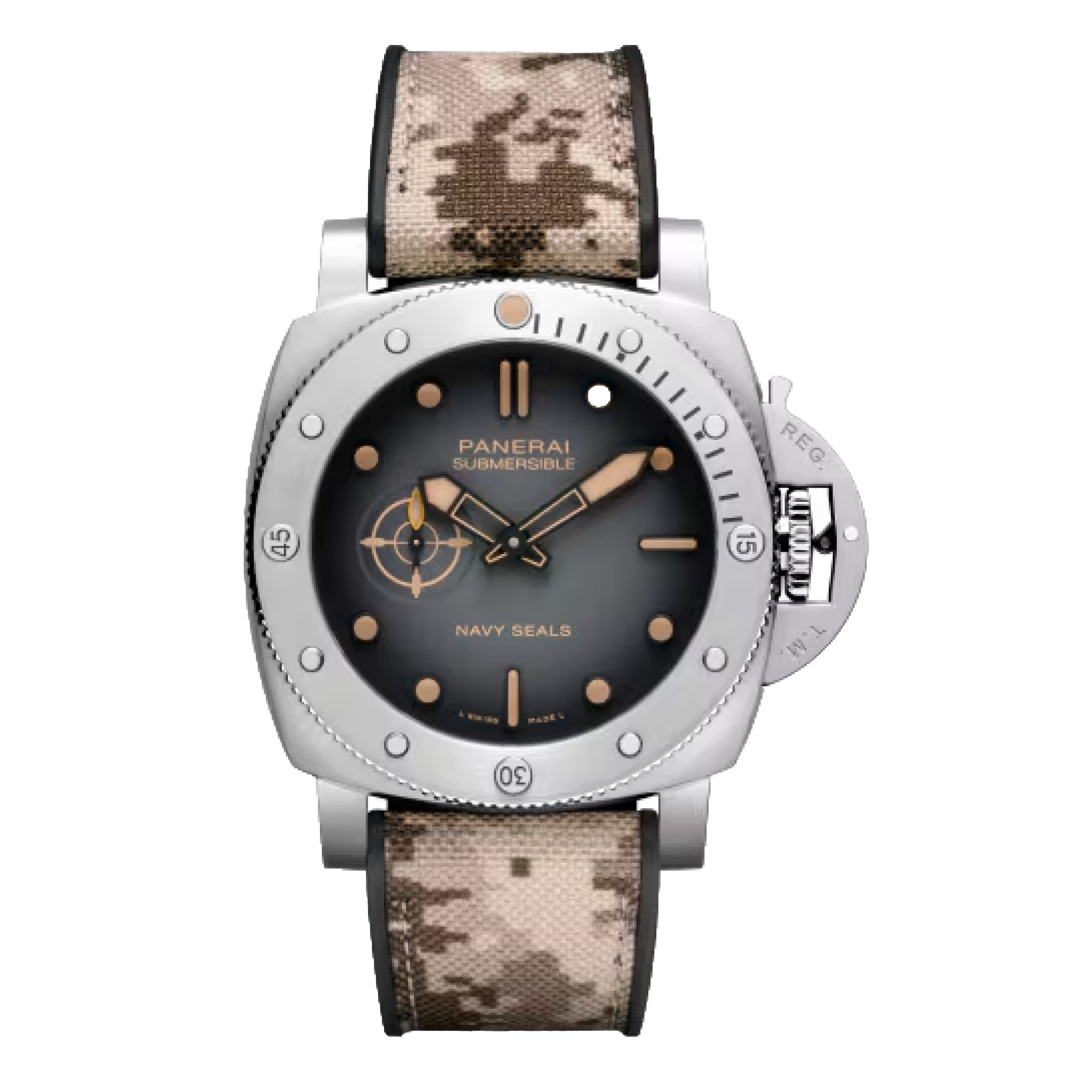Panerai Submersible Navy Seals Watch, 44mm Gray Dial, PAM01518