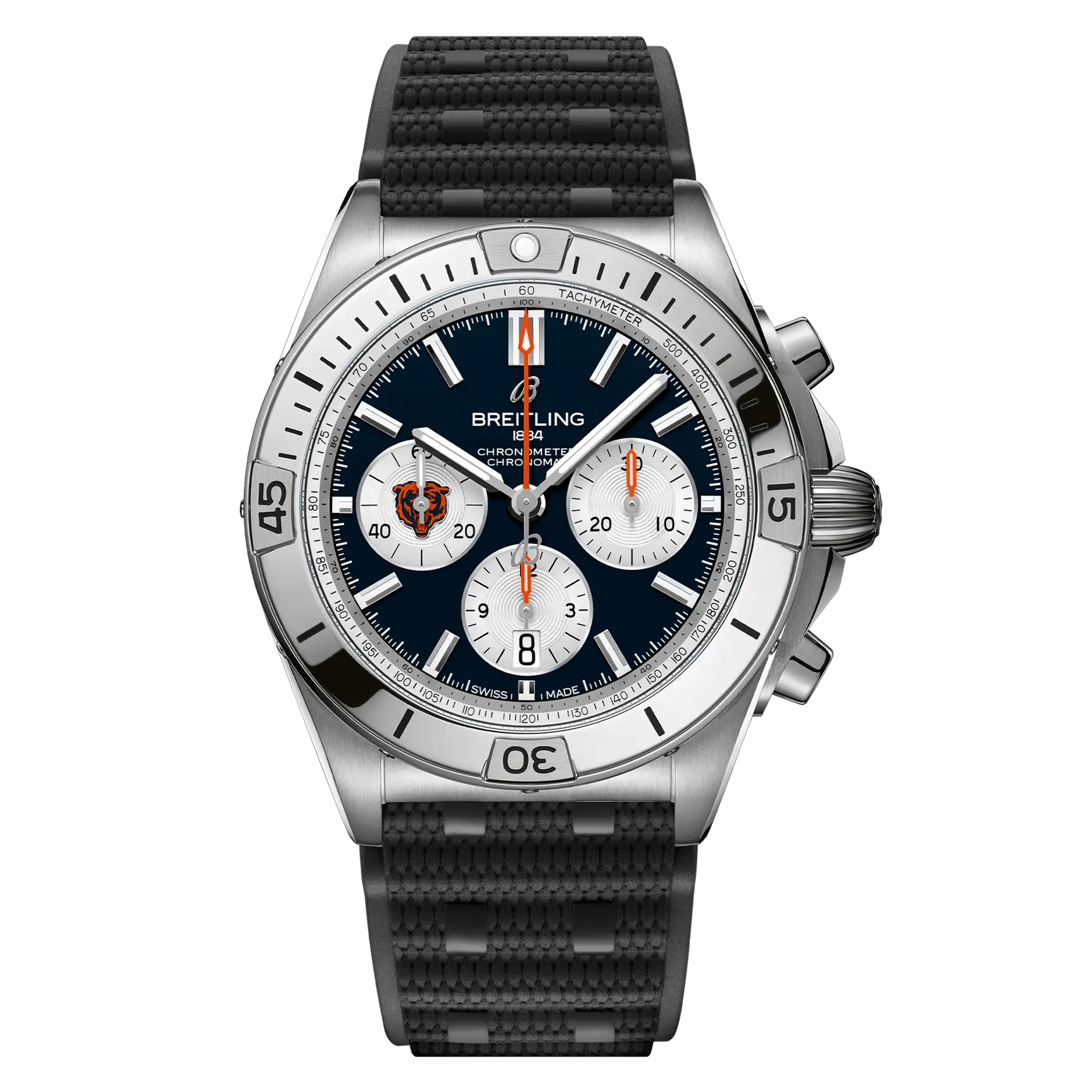 Breitling Chronomat B01 42 NFL Chicago Bears Edition Watch, 42mm Blue Dial, AB01342B1C5S1