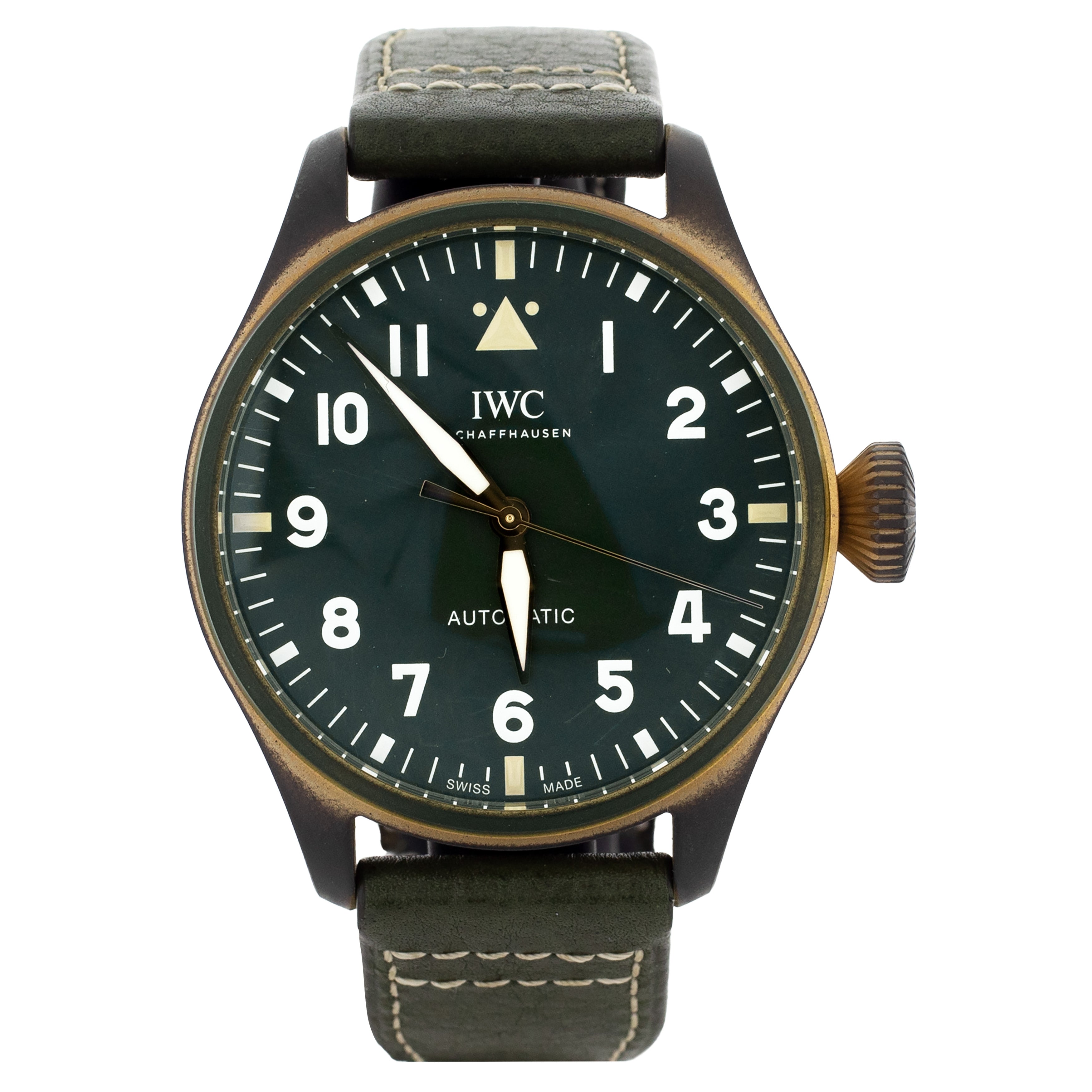 IWC Big Pilot's Watch 43 Spitfire Bronze 43mm Green Dial IW329702 Full Set