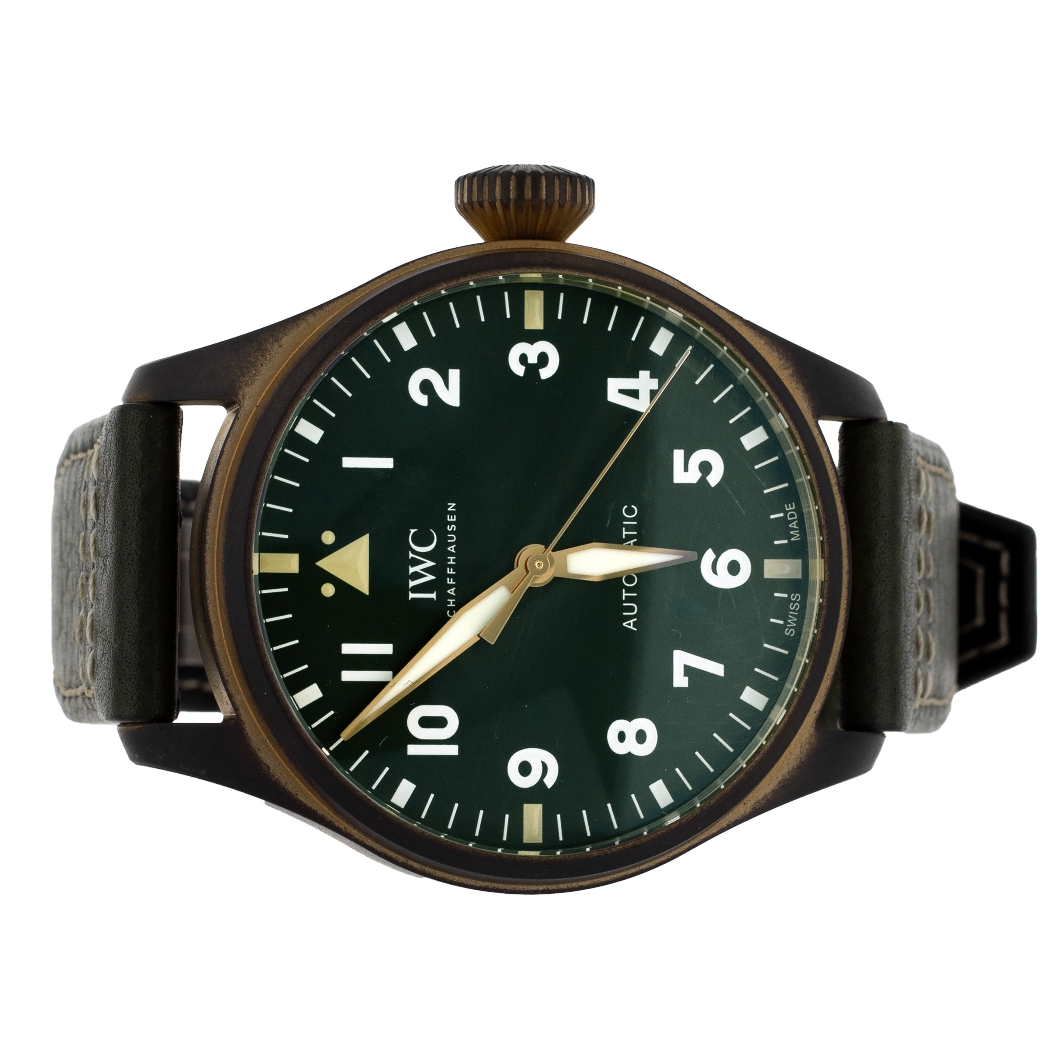 IWC Big Pilot's Watch 43 Spitfire Bronze 43mm Green Dial IW329702 Full Set