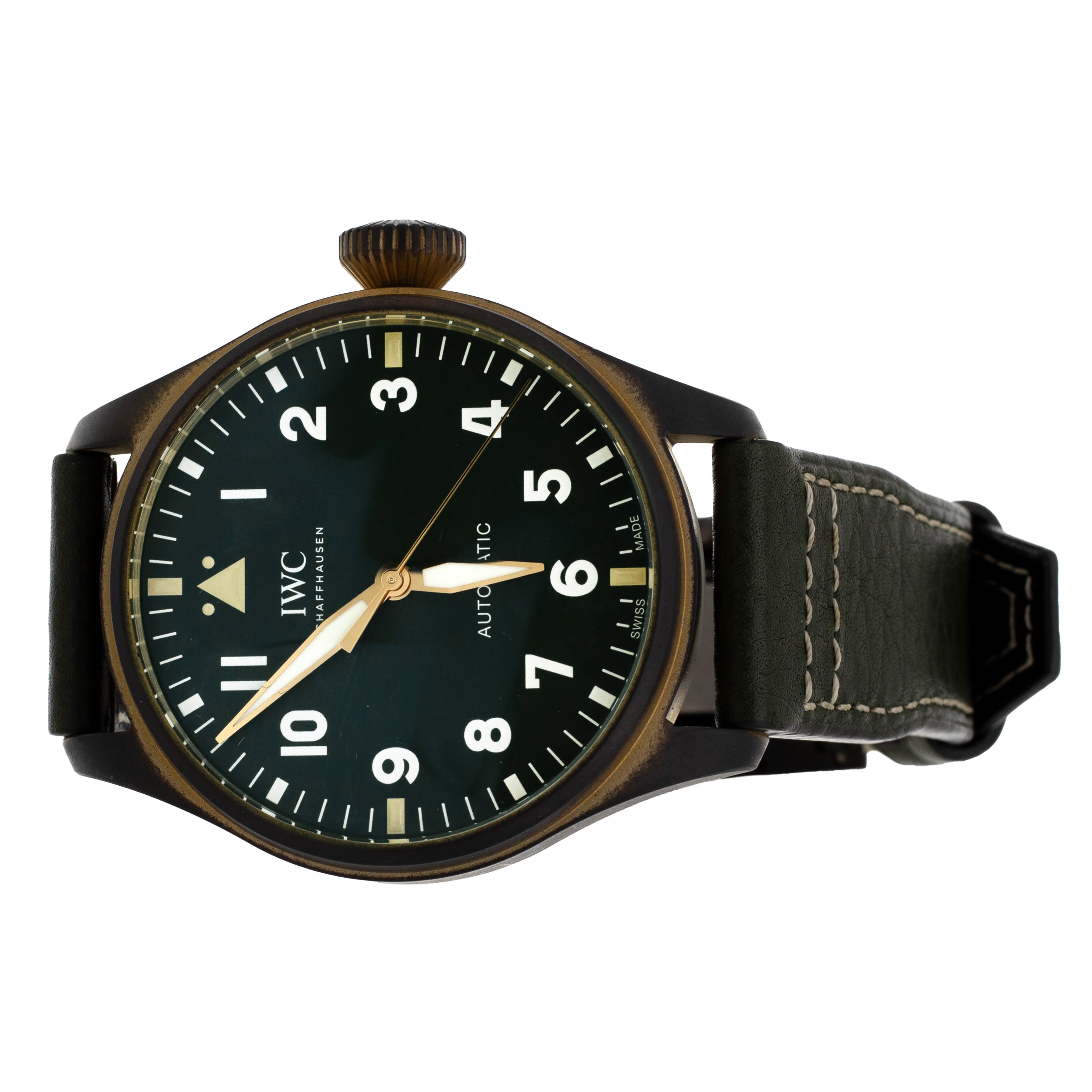 IWC Big Pilot's Watch 43 Spitfire Bronze 43mm Green Dial IW329702 Full Set