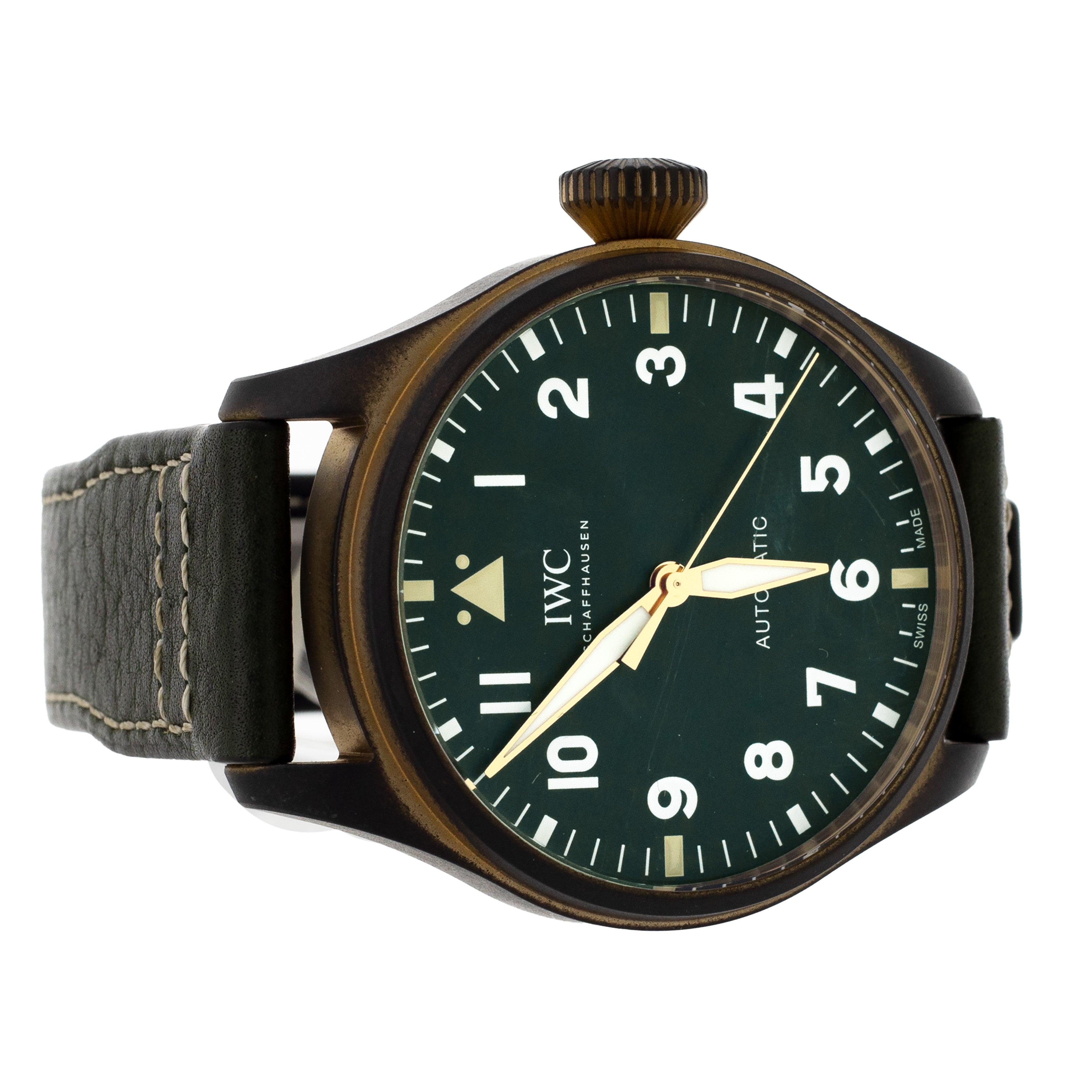 IWC Big Pilot's Watch 43 Spitfire Bronze 43mm Green Dial IW329702 Full Set