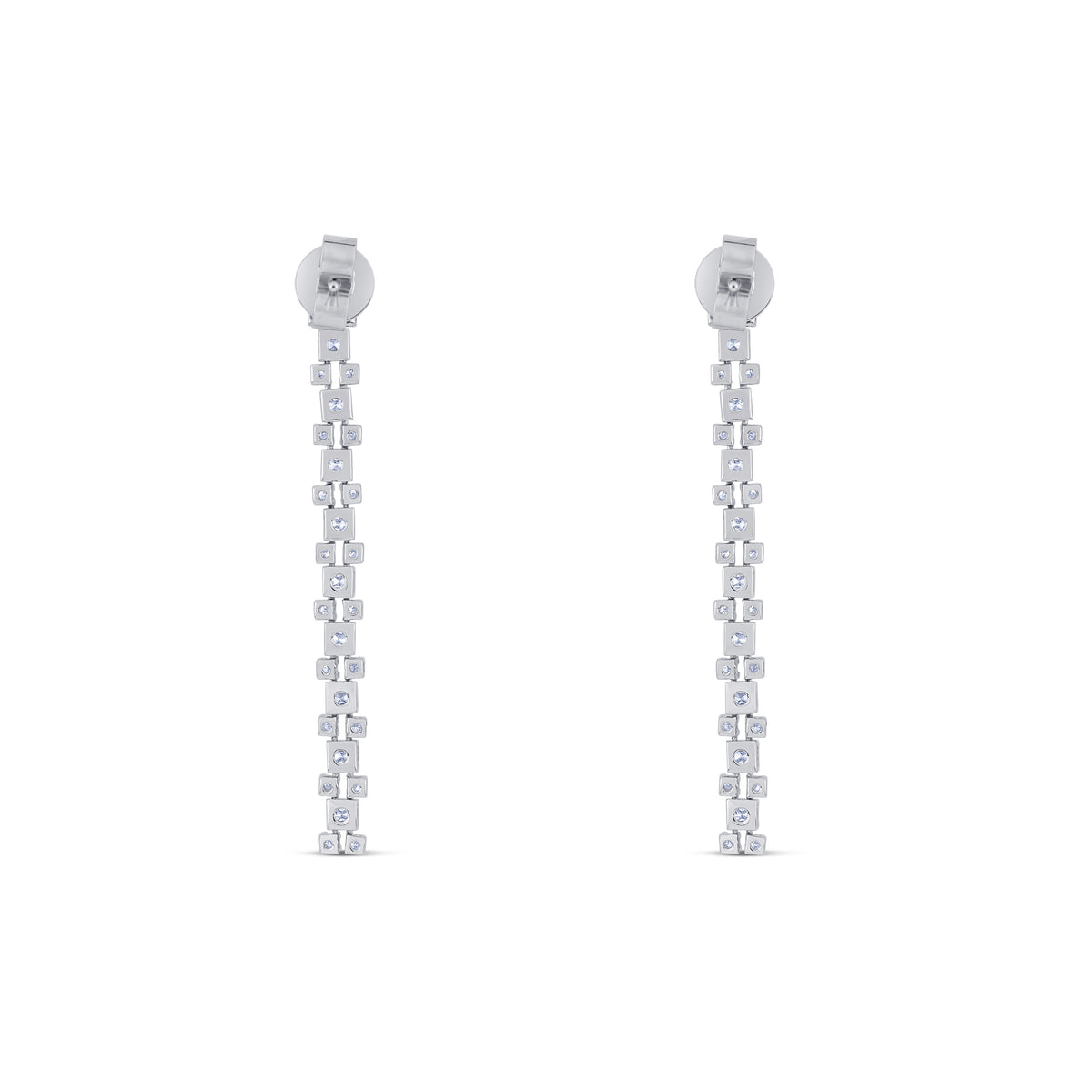 18k White Gold Diamond Drop Earrings
