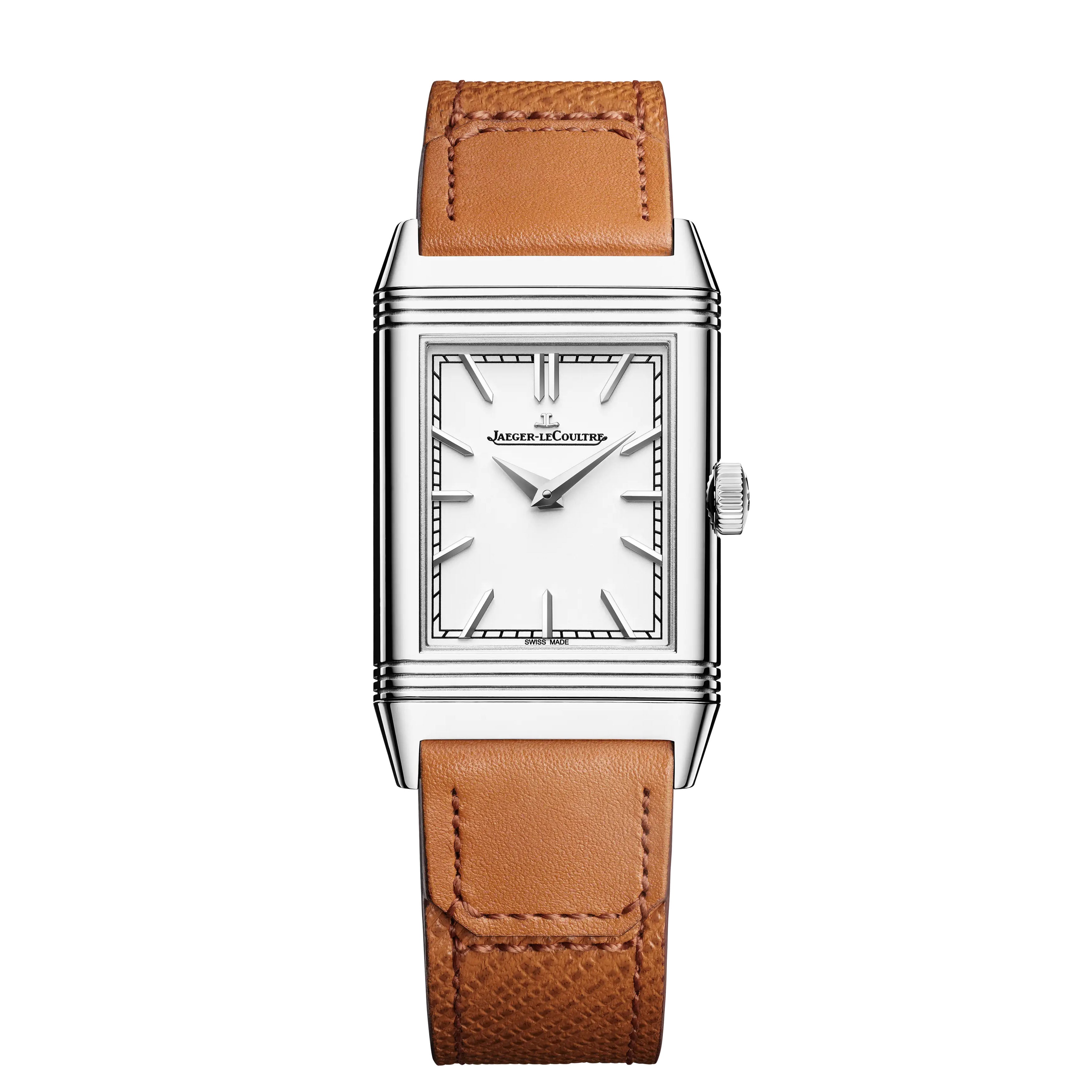 Jaeger-LeCoultre Reverso Tribute Monoface Watch, 40.1x24.4mm Silver Dial, Q7168420