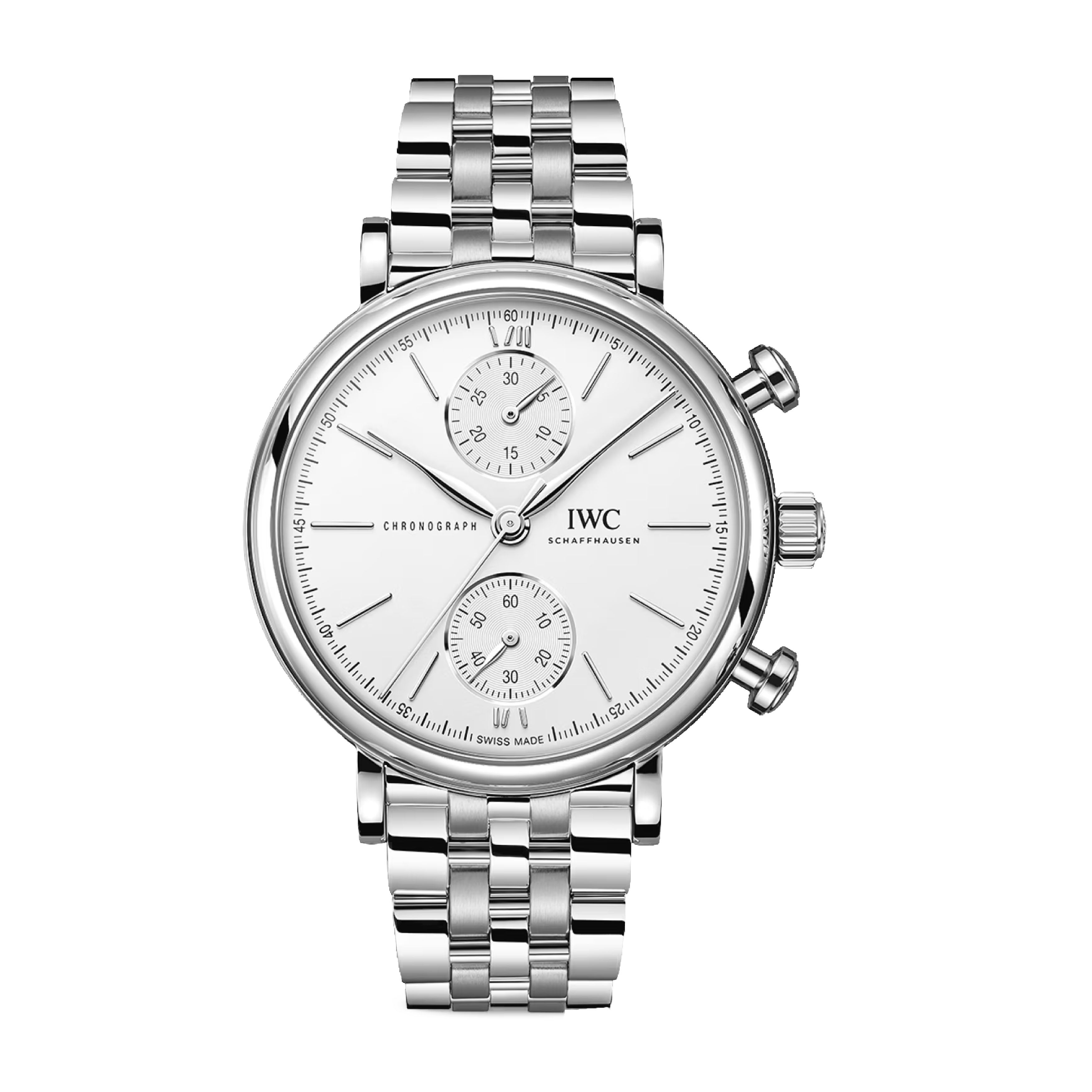 IWC PortofinoChronograph Watch, 39mm White Dial, IW391503