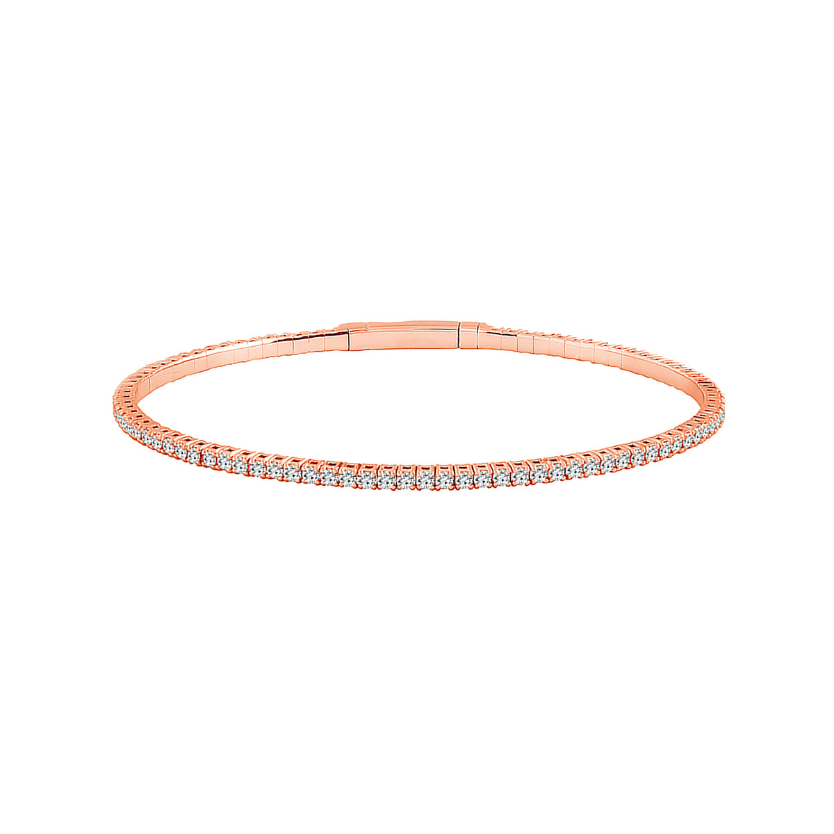 Flexie Diamond Bangle 1 3/8 ct tw 14k Rose Gold