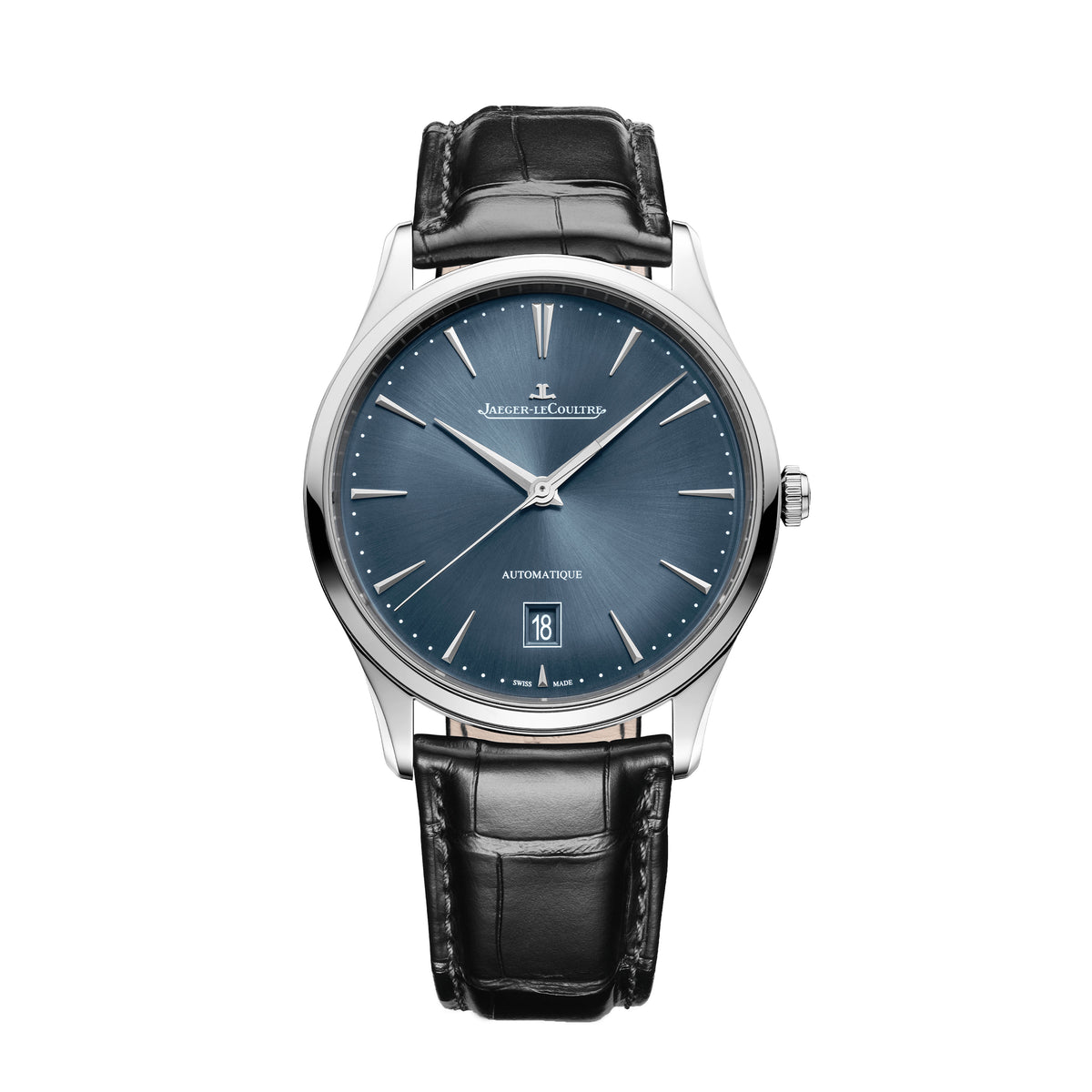 Jaeger-LeCoultre Master Ultra Thin Date Watch, 39mm Blue Dial, Q1238480