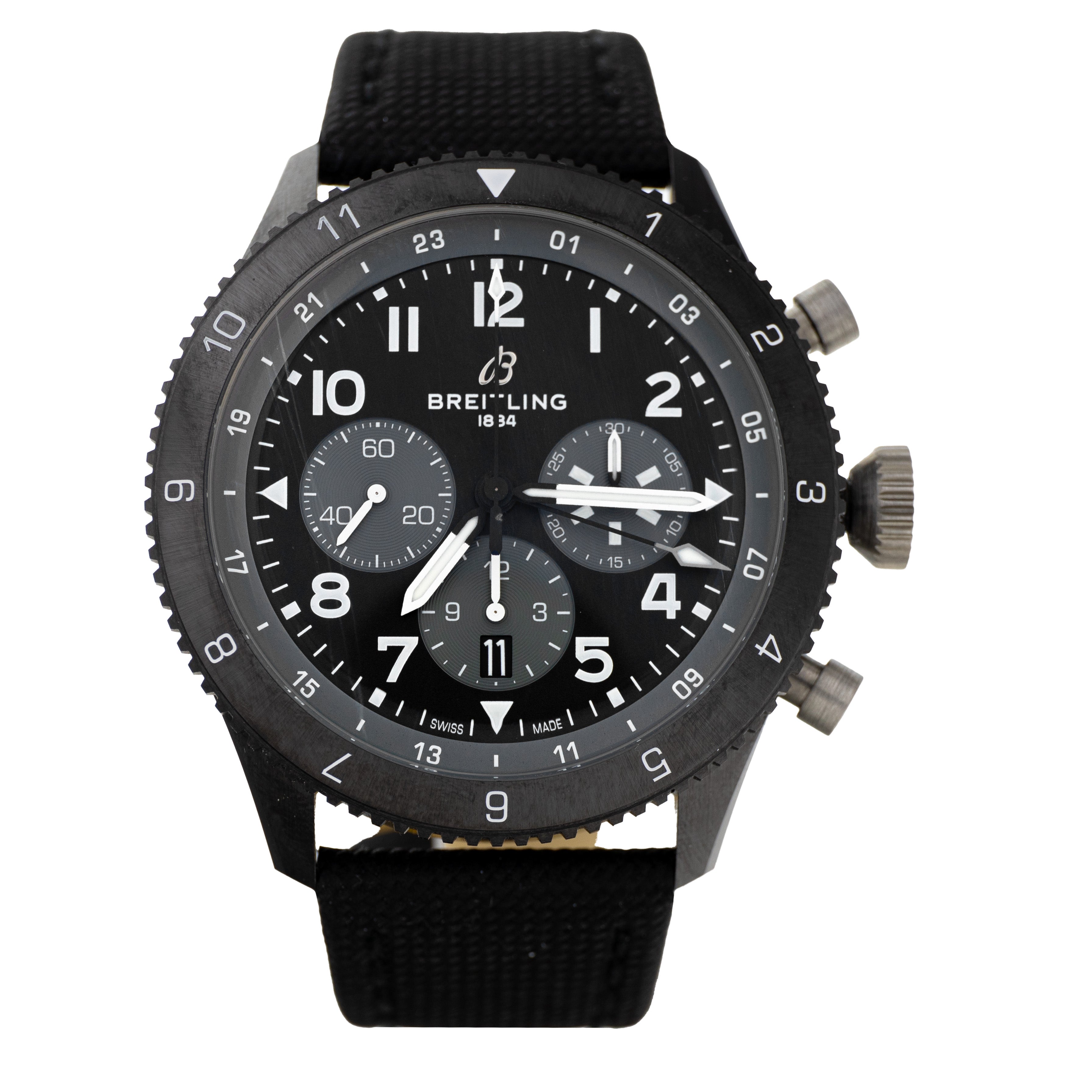 Breitling Avi B04 Chronograph GMT 46 Super Mosquito Black 46mm SB04451A1B1X1