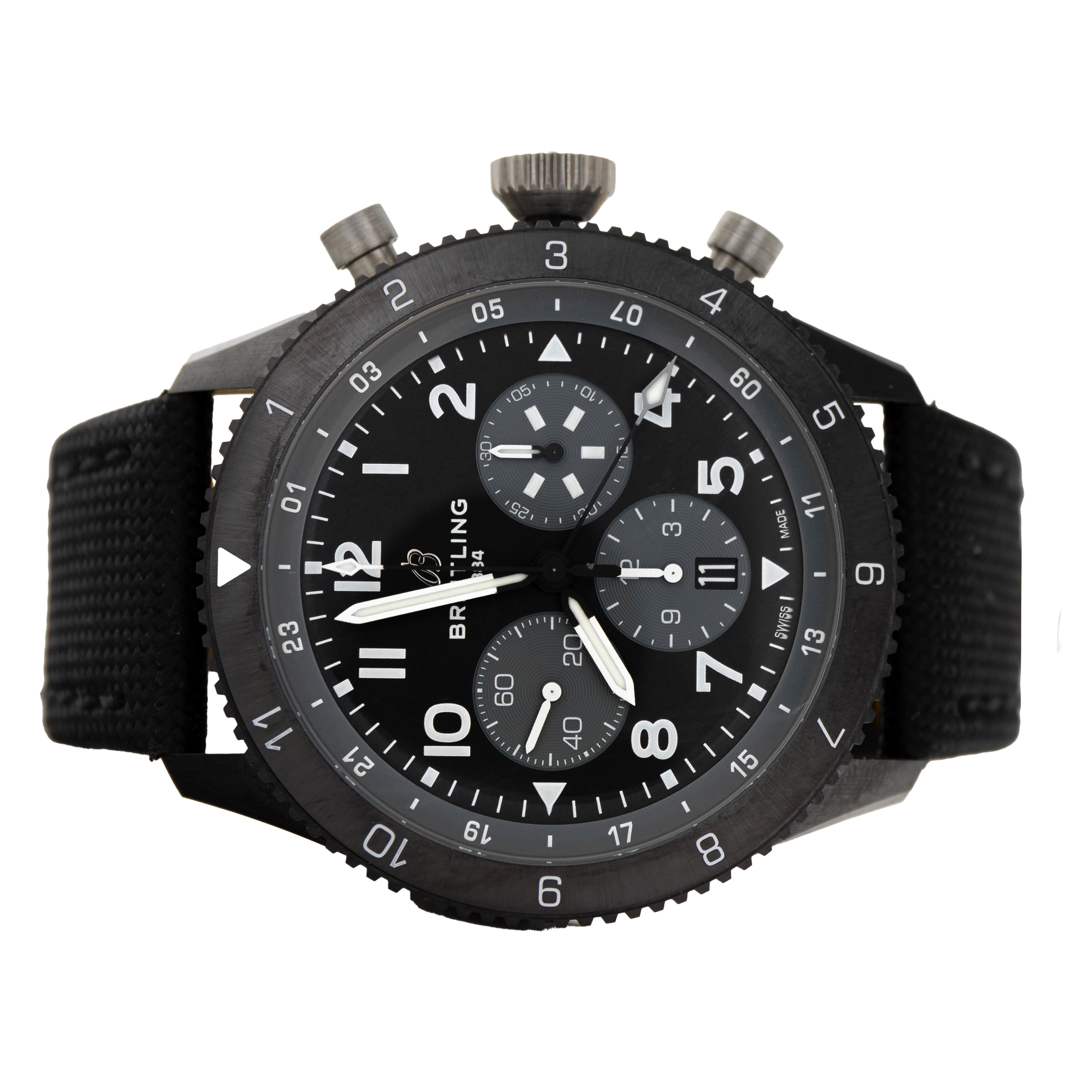 Breitling Avi B04 Chronograph GMT 46 Super Mosquito Black 46mm SB04451A1B1X1