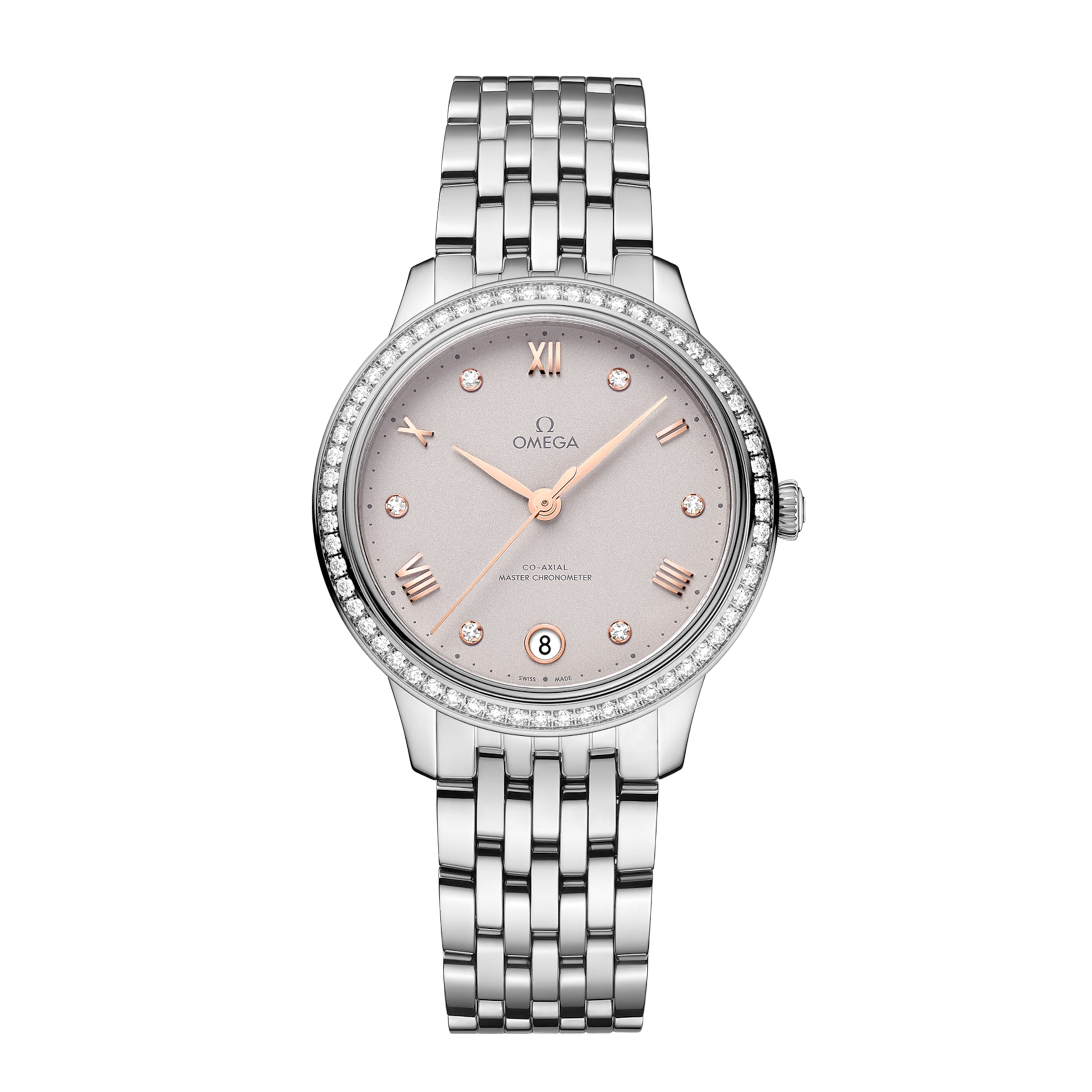 Omega De Ville Prestige Watch, 34mm Pink Dial, 434.15.34.20.52.002
