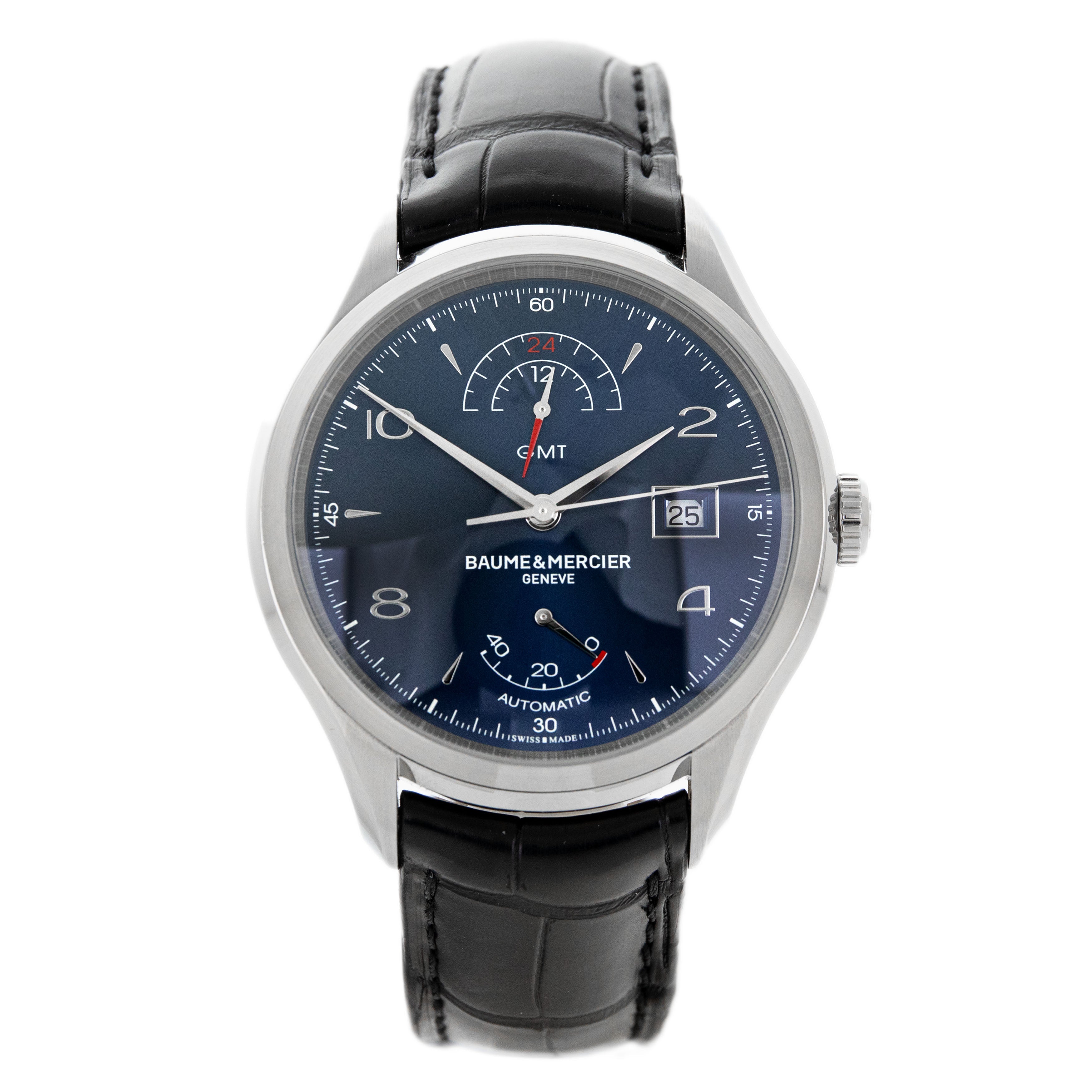 Baume & Mercier Clifton GMT Power Reserve Stainless Steel Blue 43mm TO177243
