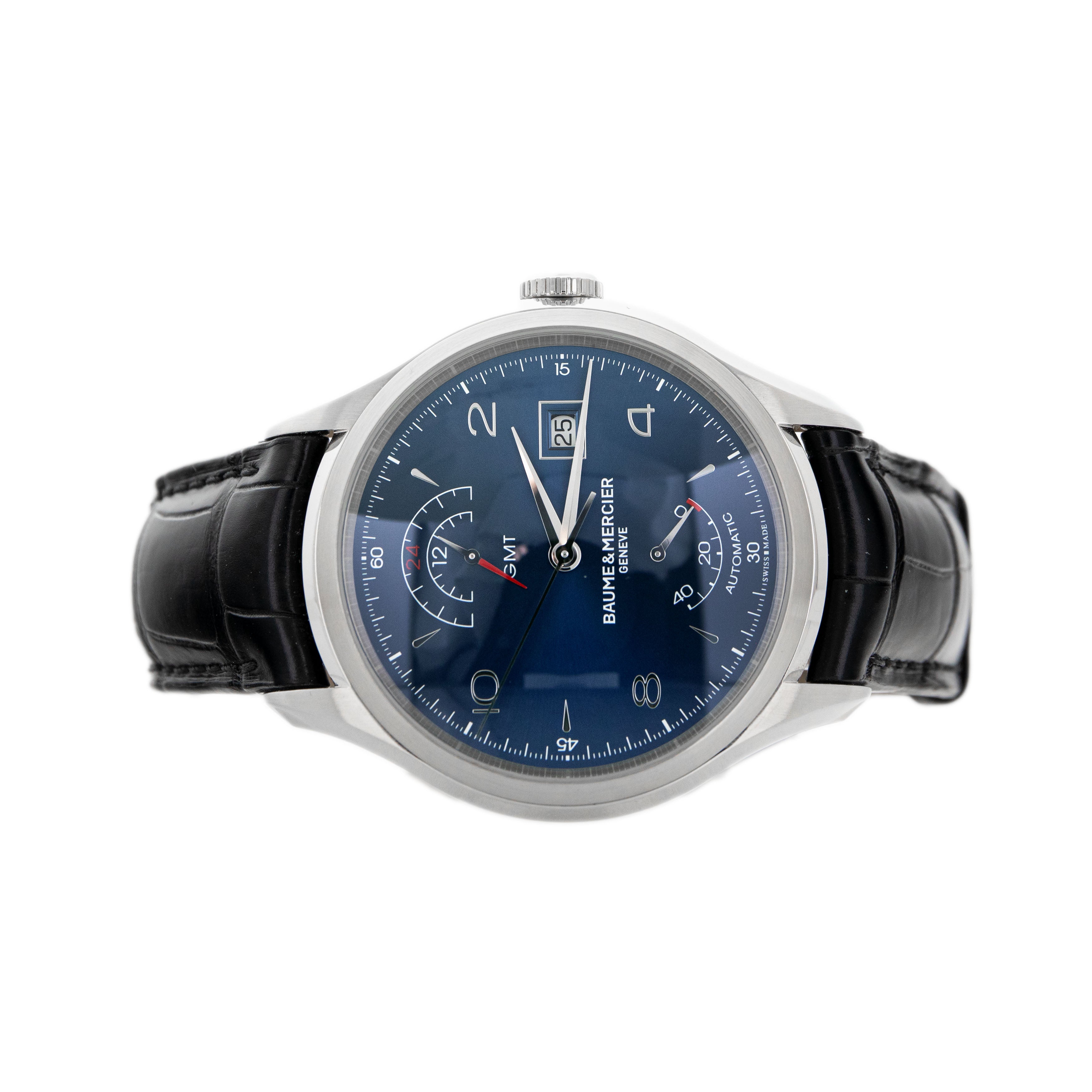 Baume & Mercier Clifton GMT Power Reserve Stainless Steel Blue 43mm TO177243