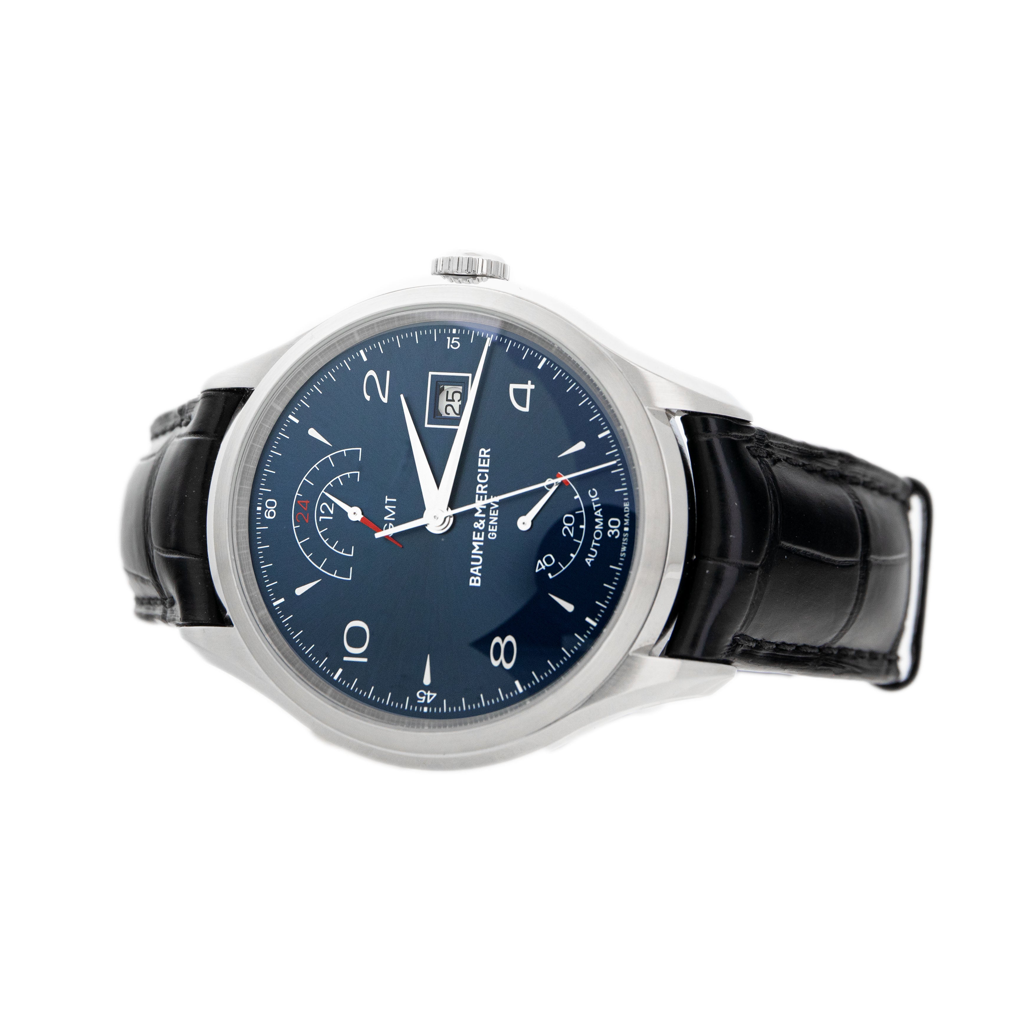 Baume & Mercier Clifton GMT Power Reserve Stainless Steel Blue 43mm TO177243