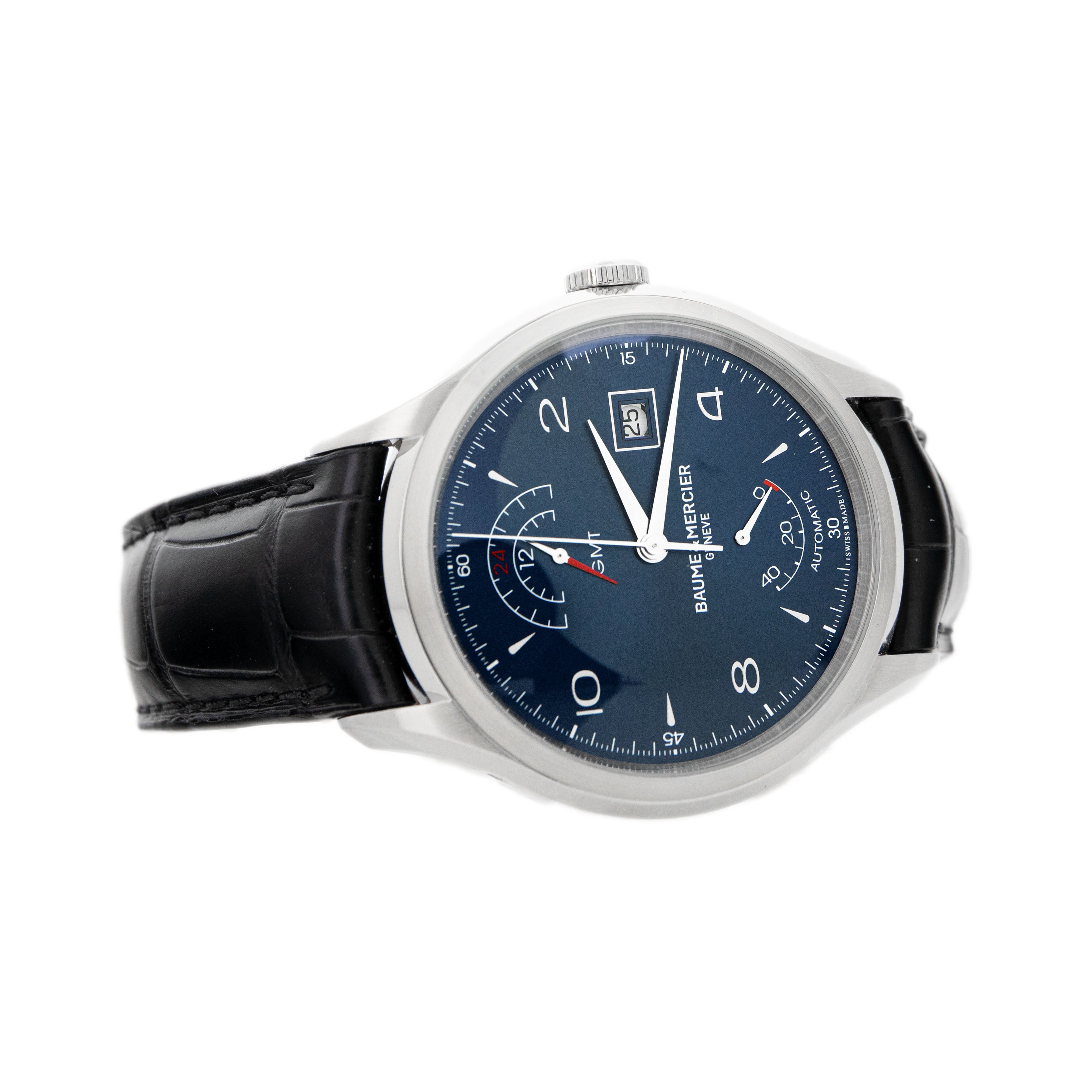 Baume & Mercier Clifton GMT Power Reserve Stainless Steel Blue 43mm TO177243