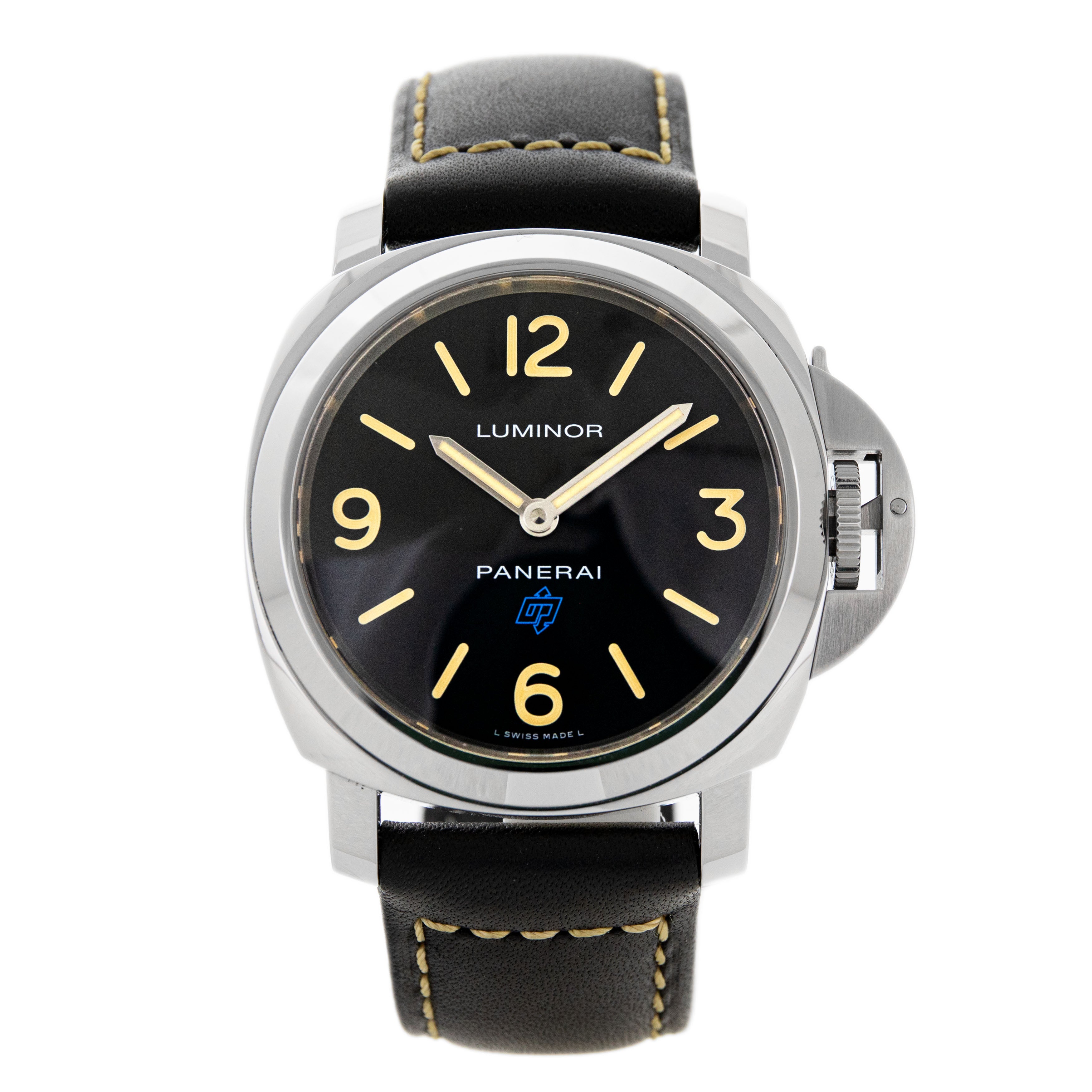 Panerai Luminor Base Logo Acciaio Steel Black Dial 44mm PAM00634 Full Set
