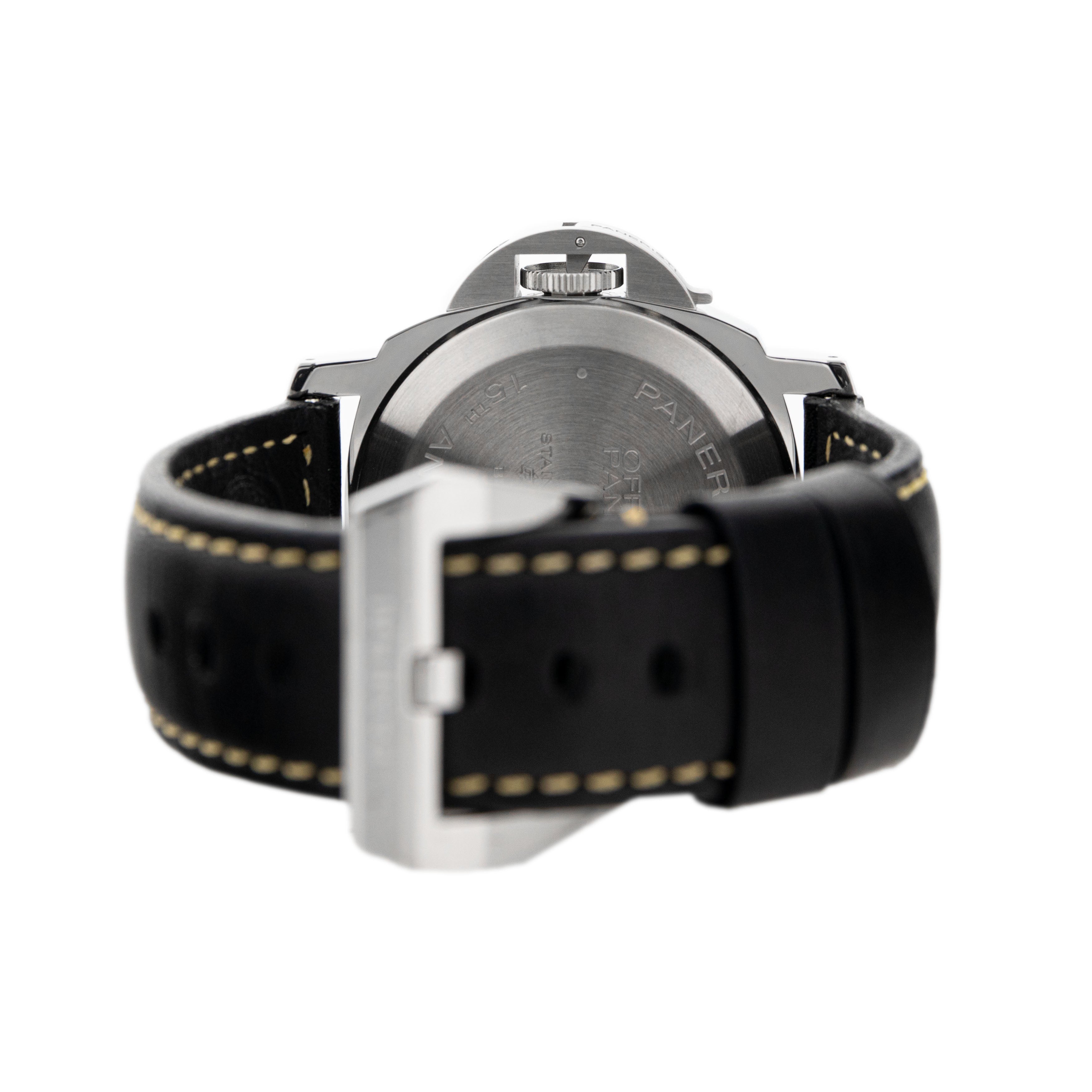 Panerai Luminor Base Logo Acciaio Steel Black Dial 44mm PAM00634 Full Set