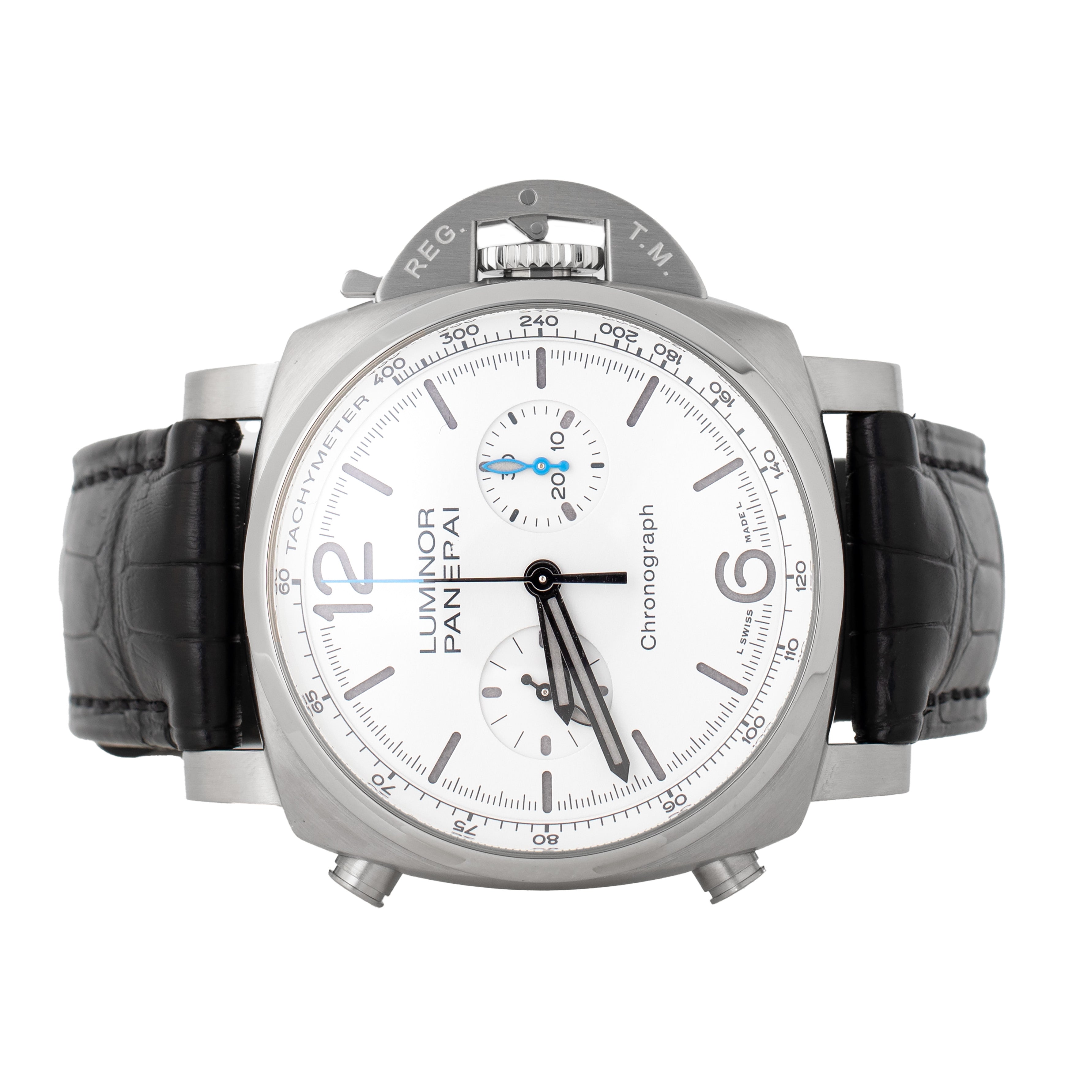 Panerai Luminor Chrono Chronograph Stainless Steel White 44mm PAM01218 Full Set