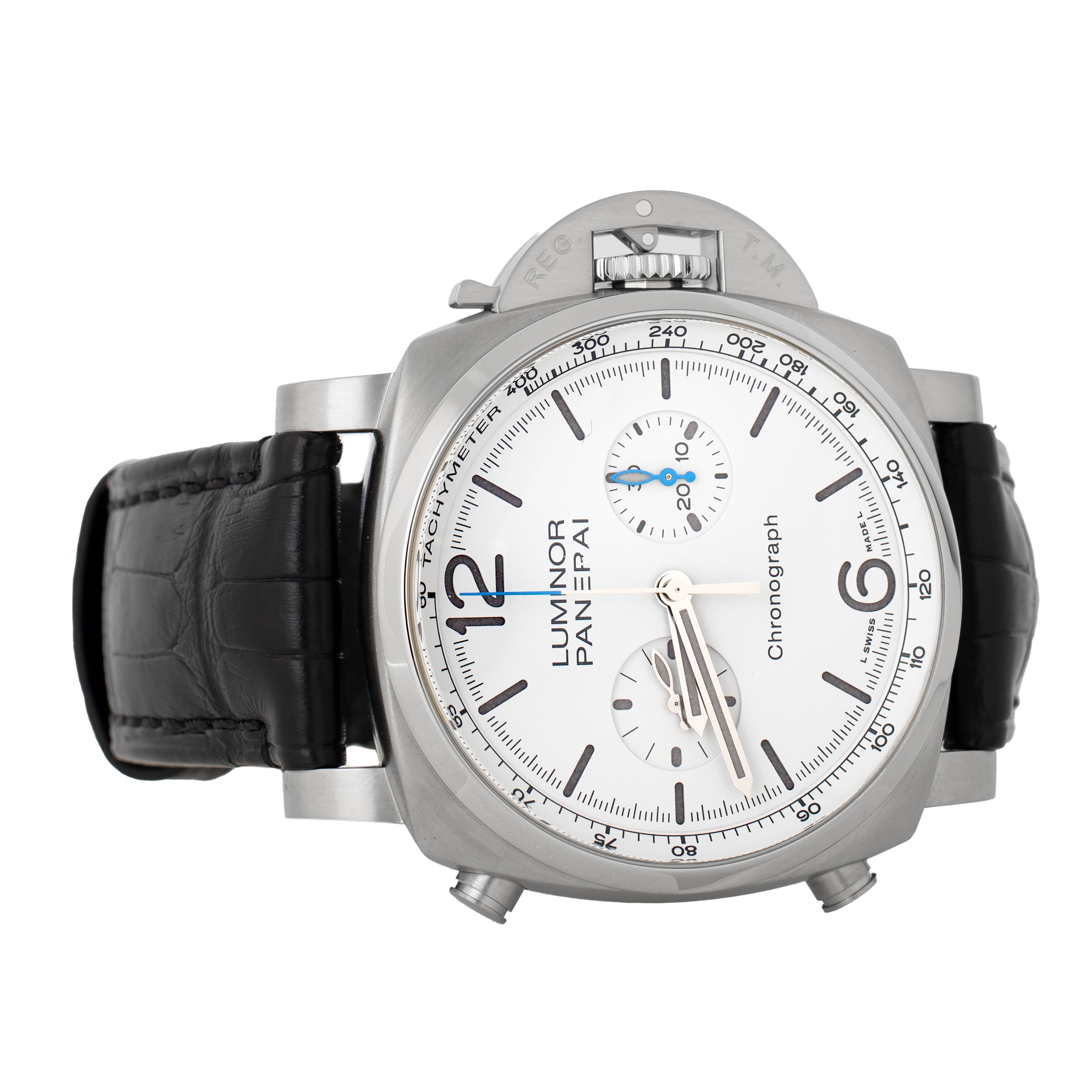 Panerai Luminor Chrono Chronograph Stainless Steel White 44mm PAM01218 Full Set