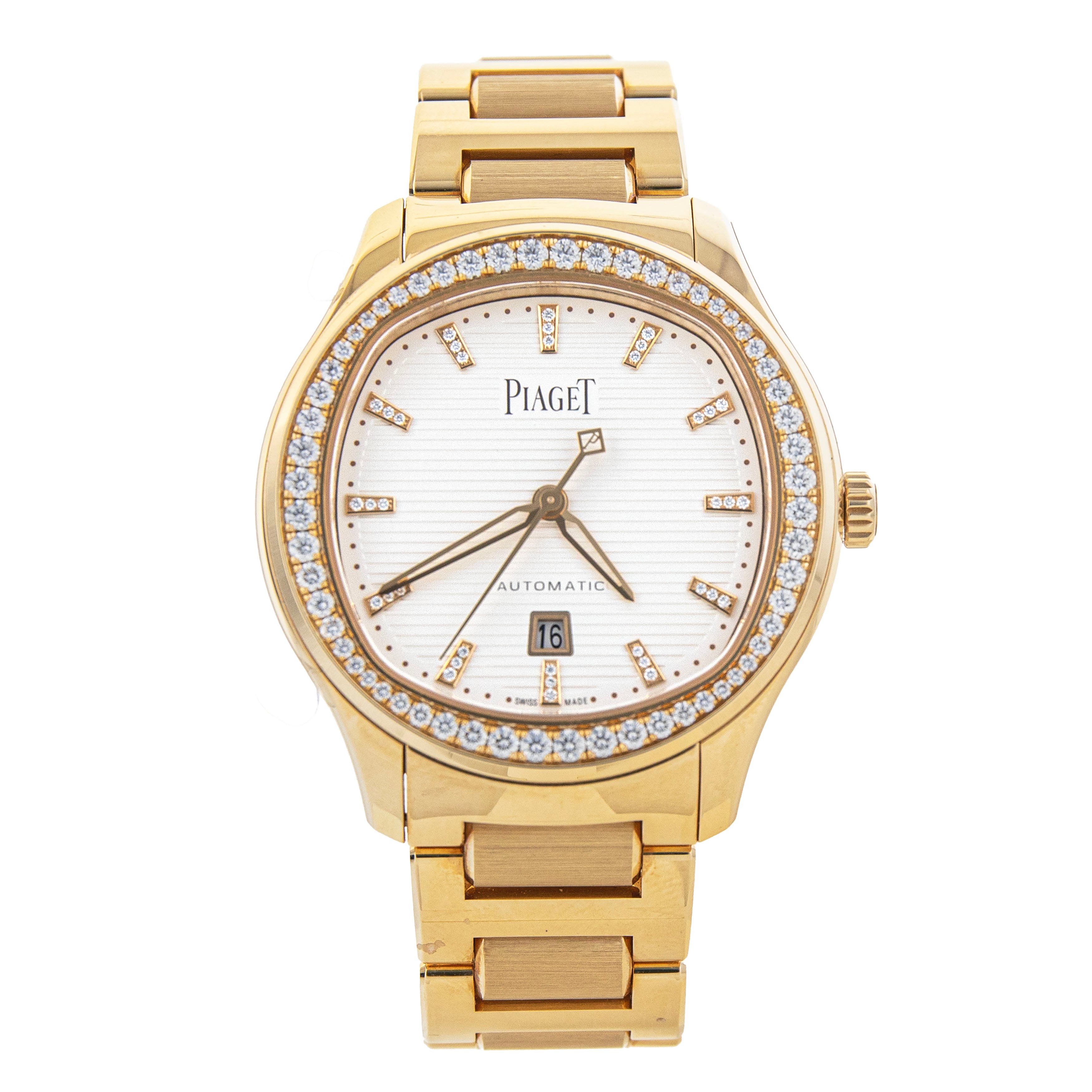 Piaget Polo Date Diamonds Rose Gold White Dial 36mm G0A46020