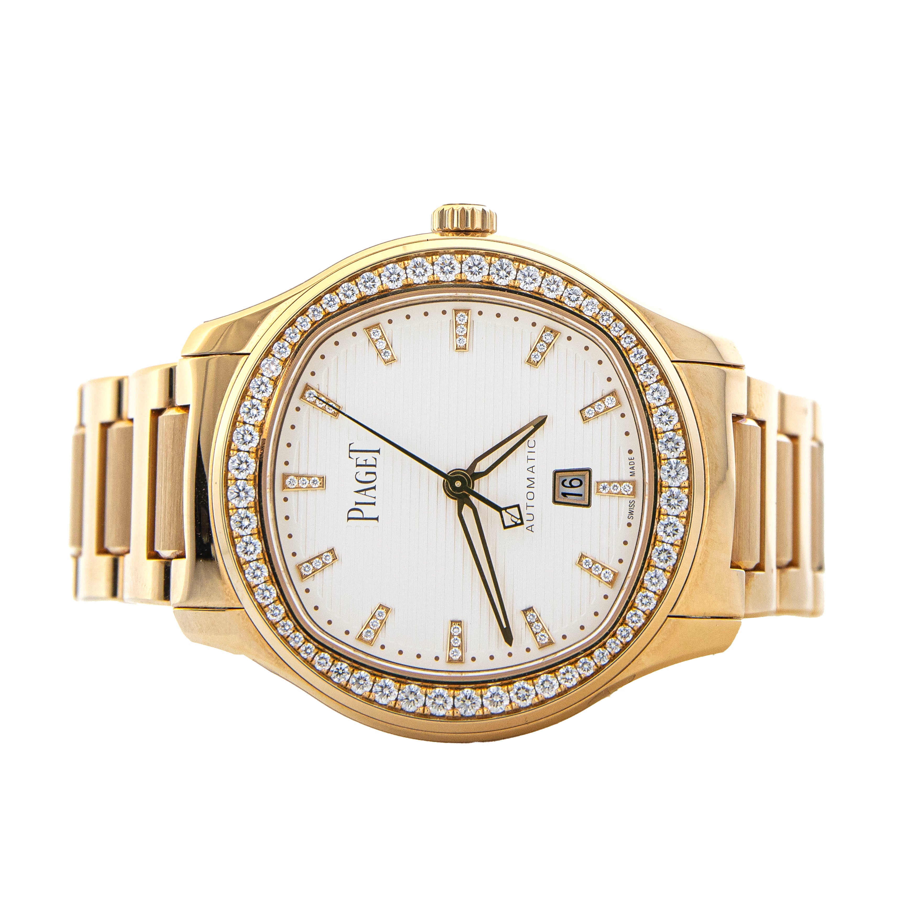 Piaget Polo Date Diamonds Rose Gold White Dial 36mm G0A46020