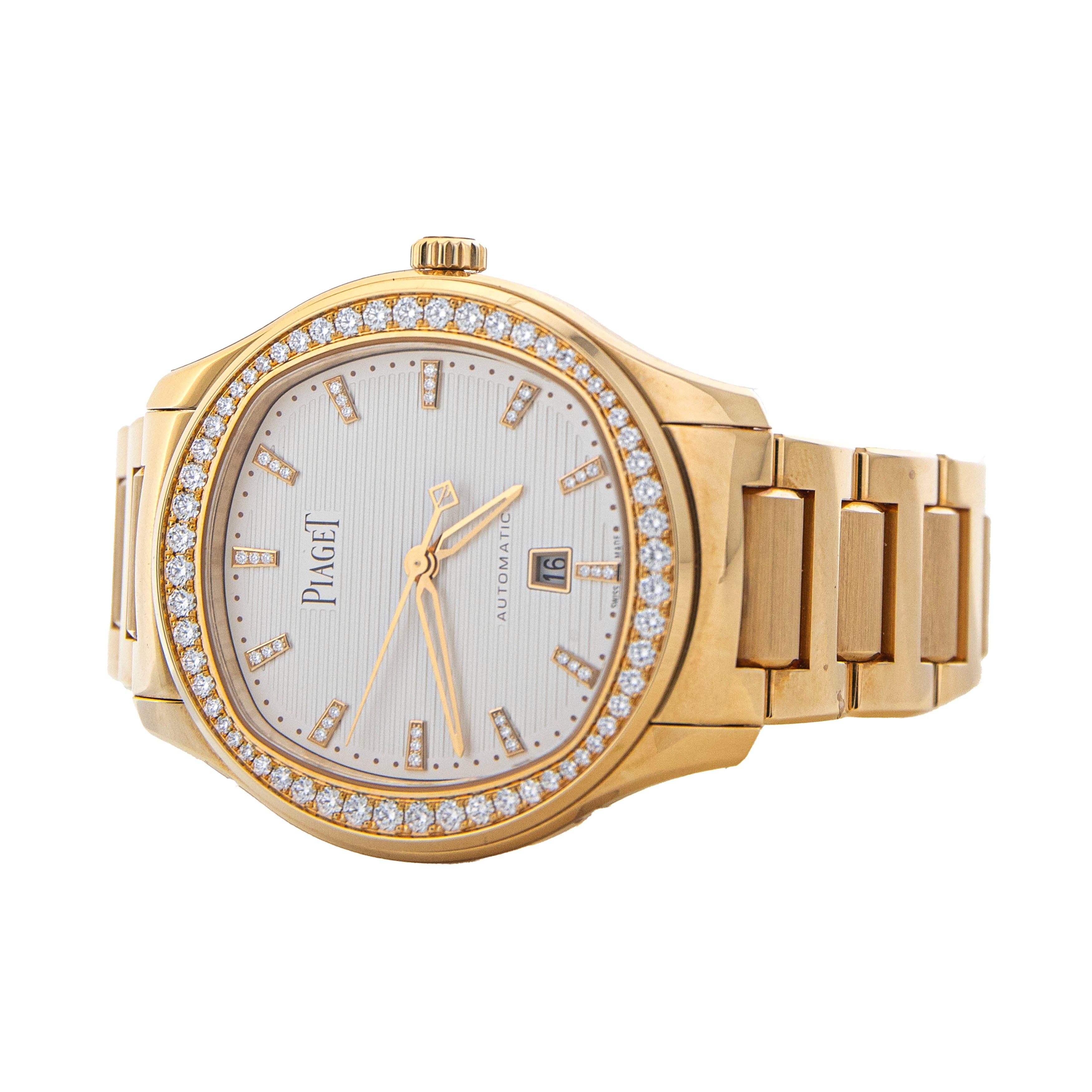 Piaget Polo Date Diamonds Rose Gold White Dial 36mm G0A46020