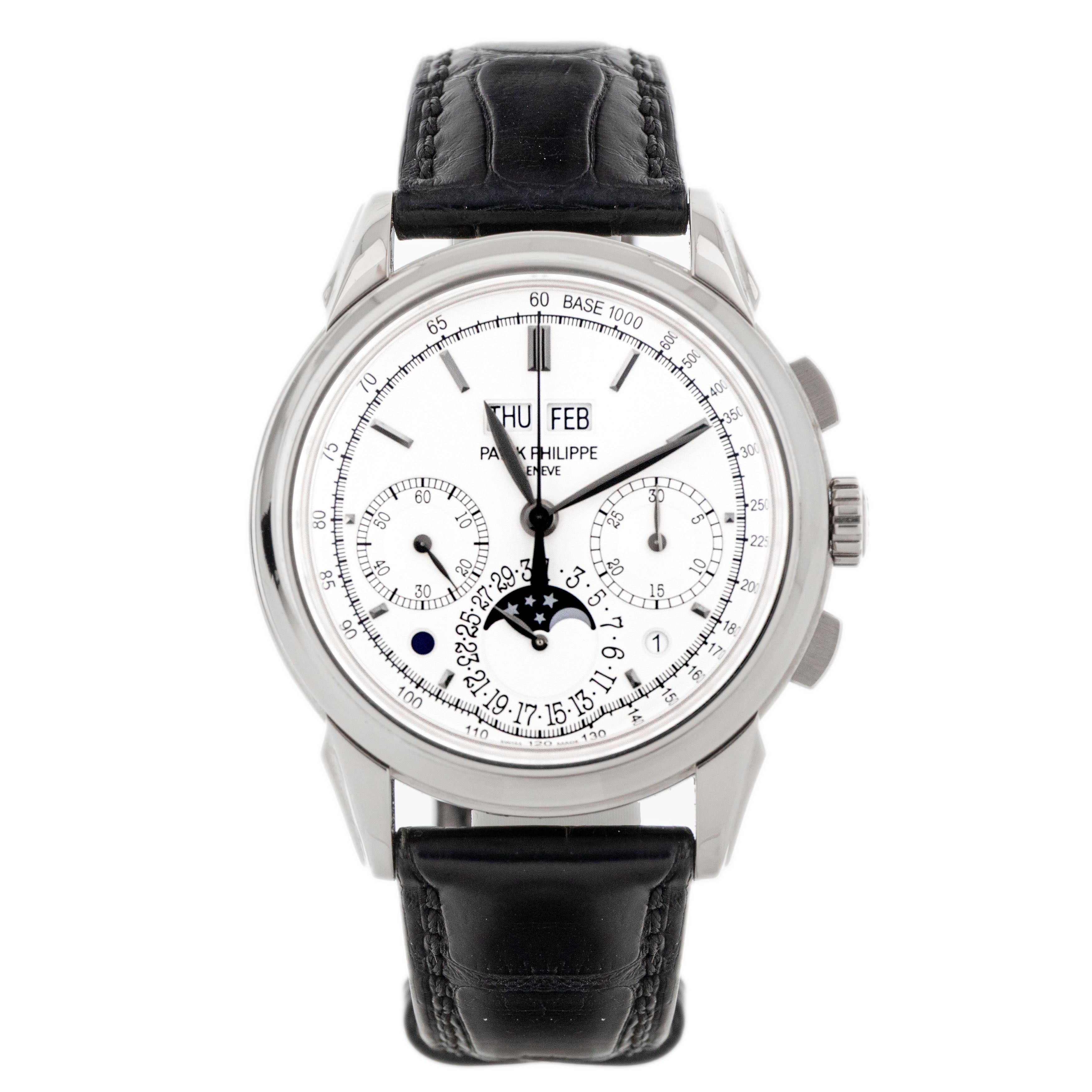 Patek Philippe Perpetual Calendar Chronograph White Gold Silver Dial 41mm 5270G-013