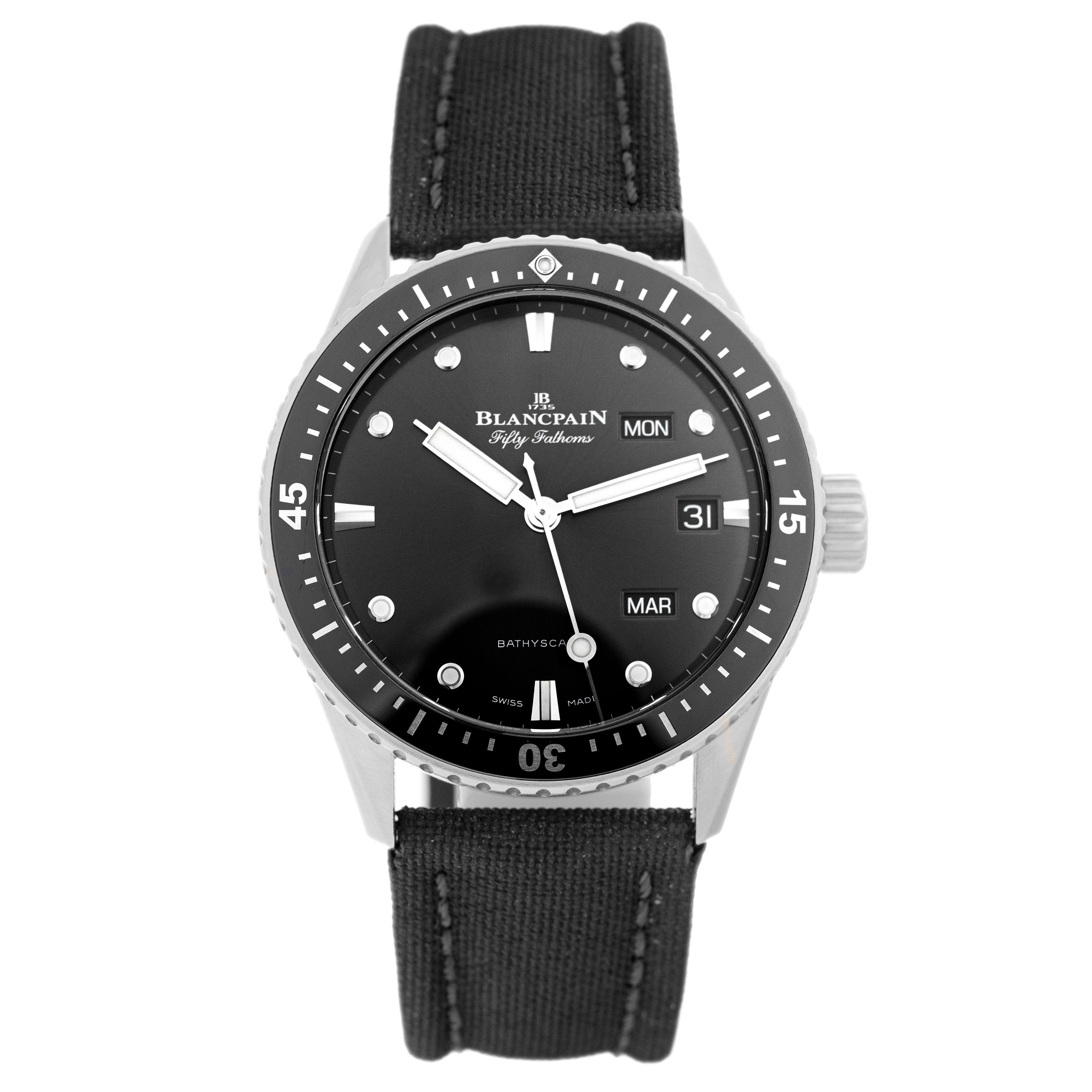 Blancpain Fifty Fathoms Bathyscaphe Quantieme Annual Calendar Stainless Steel Gray 43mm 5071-1110-70B Full Set