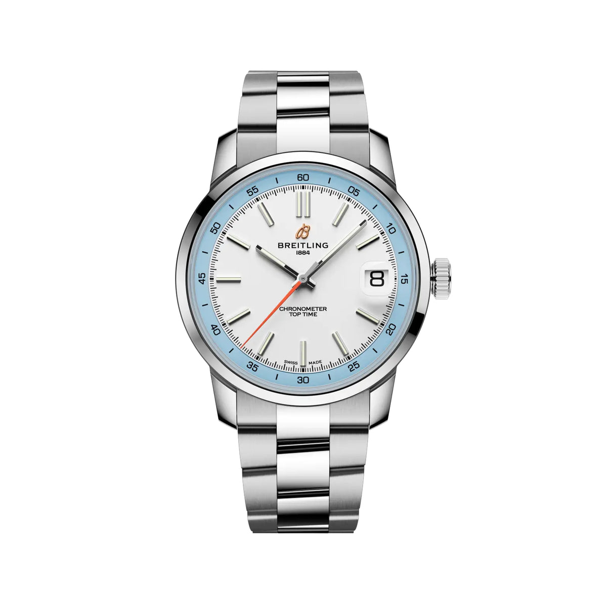 Breitling Top Time B31 Watch, 38mm White Dial, AB3113281A1A1
