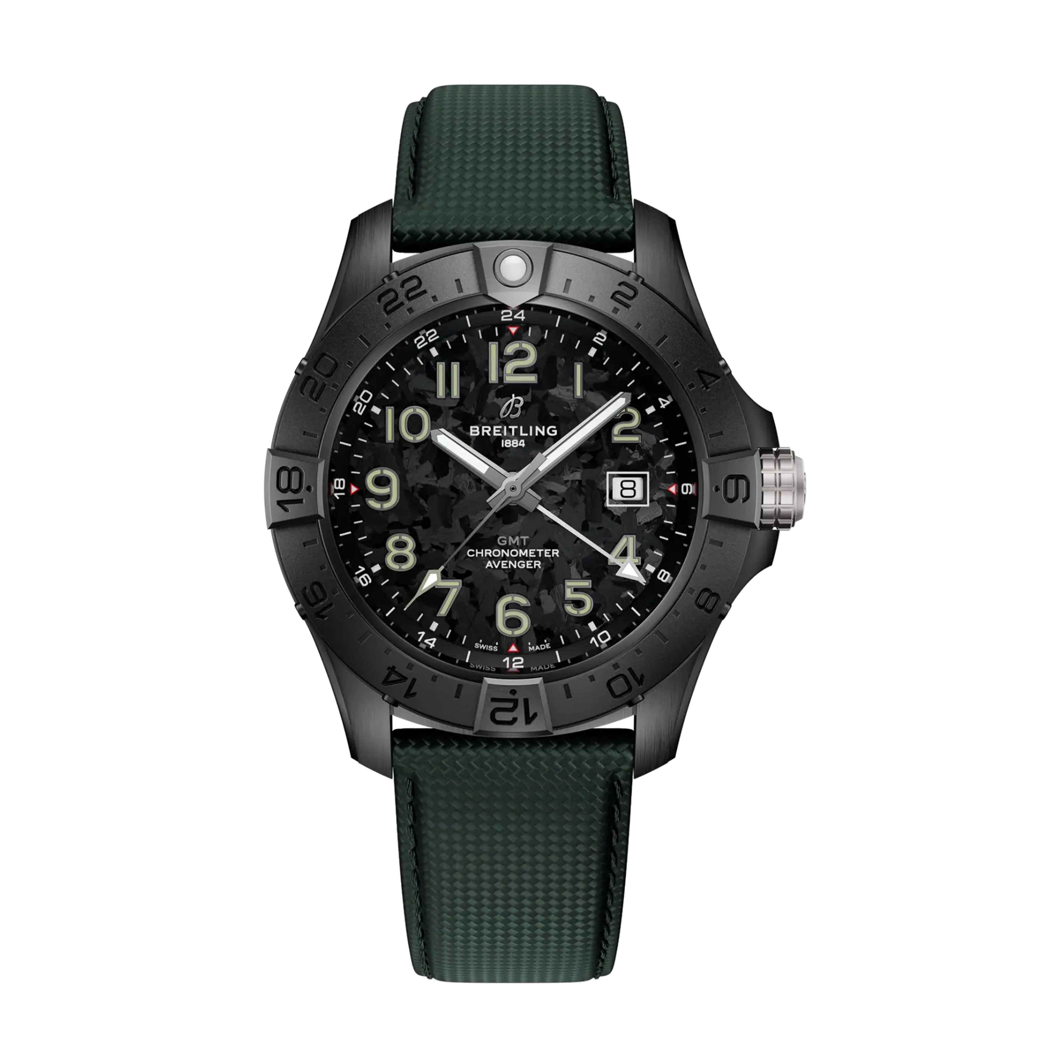 Breitling Avenger GMT Night Vision Watch, 44mm Black Dial, S32320101B1X1