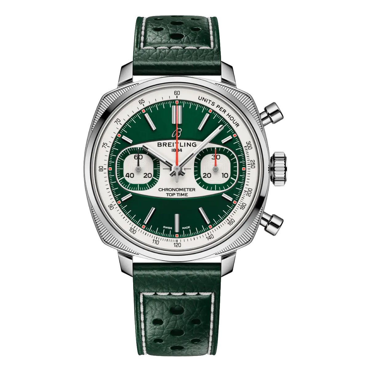 Breitling Top Time B01 Racing Watch, 38mm Green Dial, AB01771A1L1X1