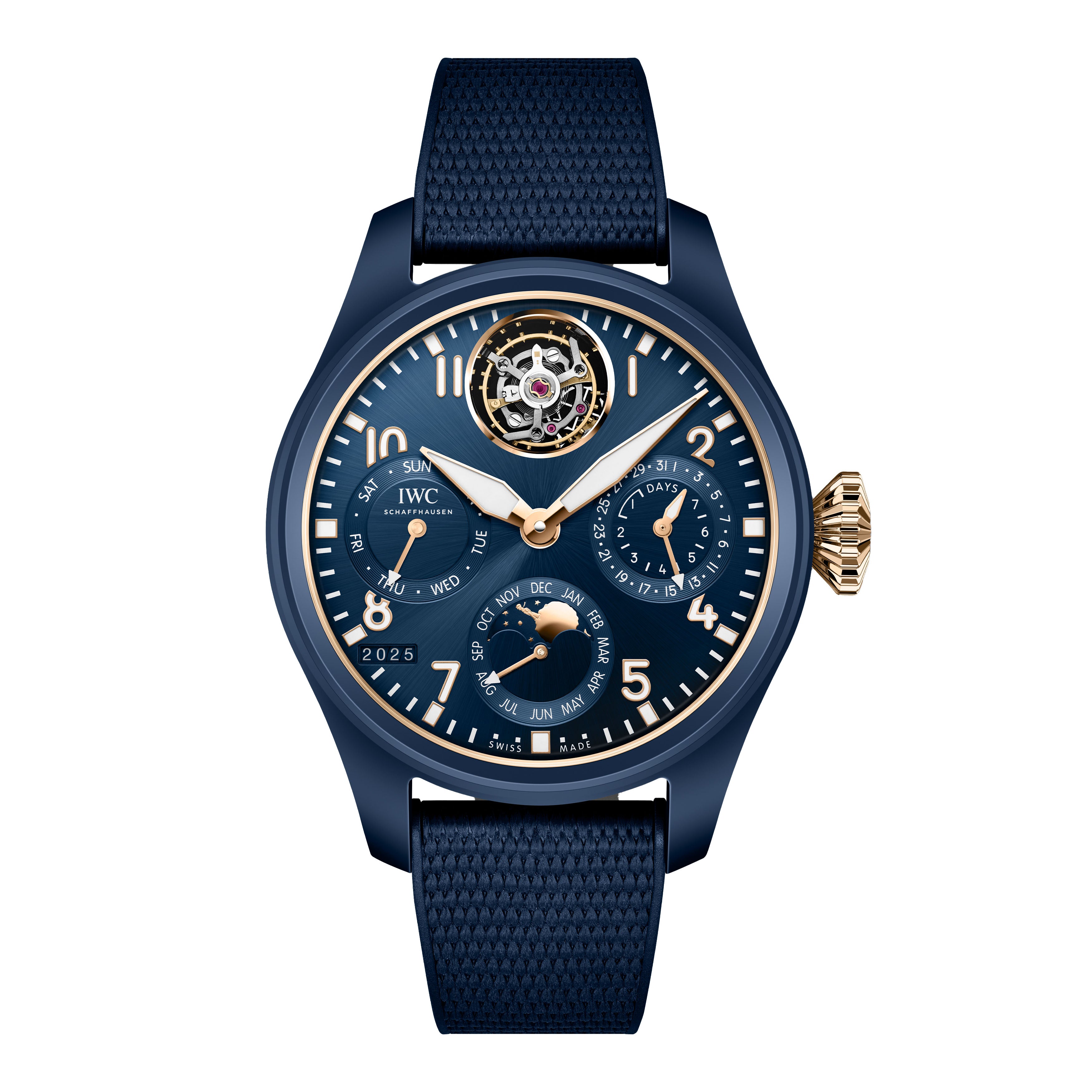 IWC Big Pilot's Watch Perpetual Calendar Tourbillon Le Petit Prince Watch, 46.5mm Blue Dial, IW504901