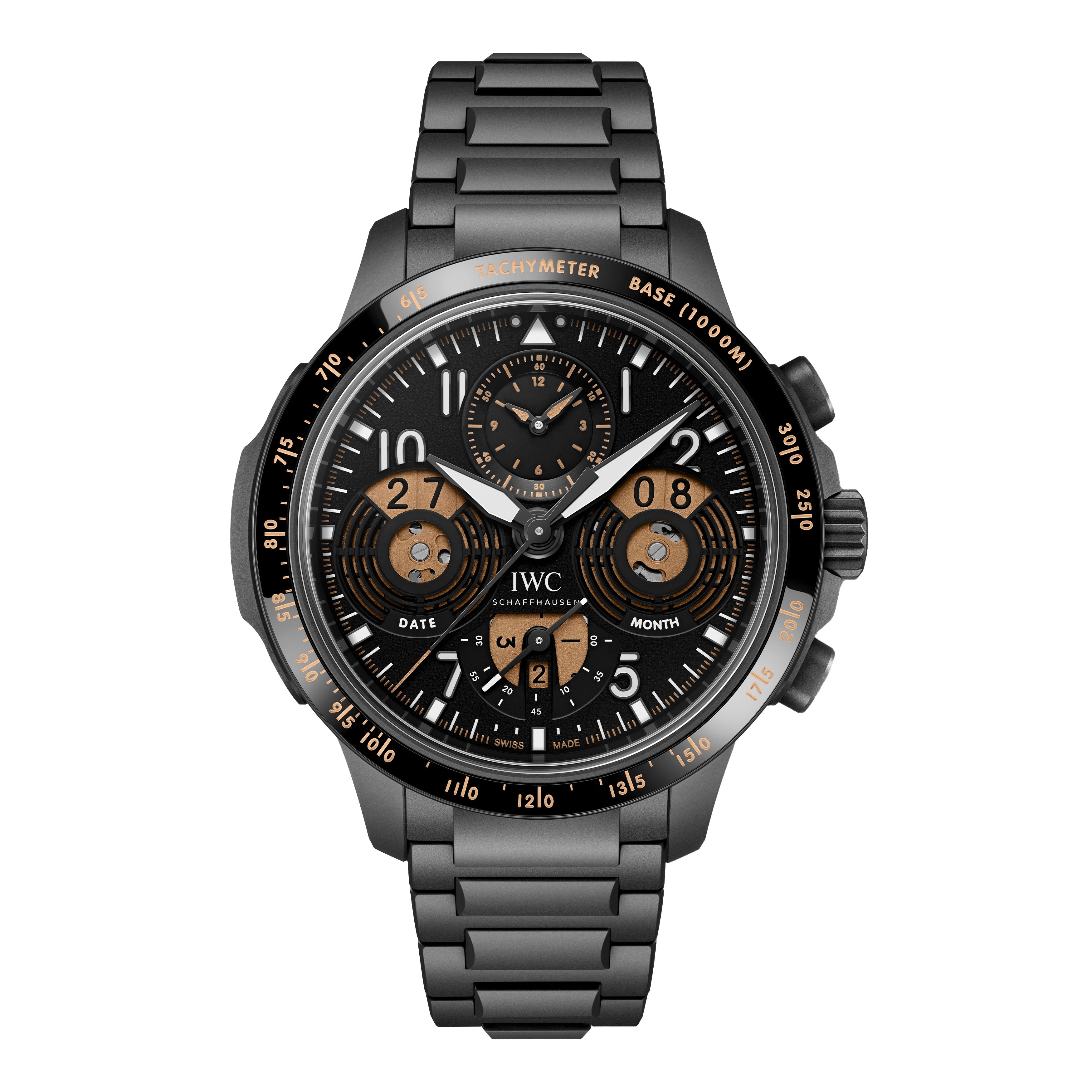 IWC Pilot's Watch Performance Chronograph Perpetual Calendar Digital Date-Month Watch, 43mm Black Dial, IW388801