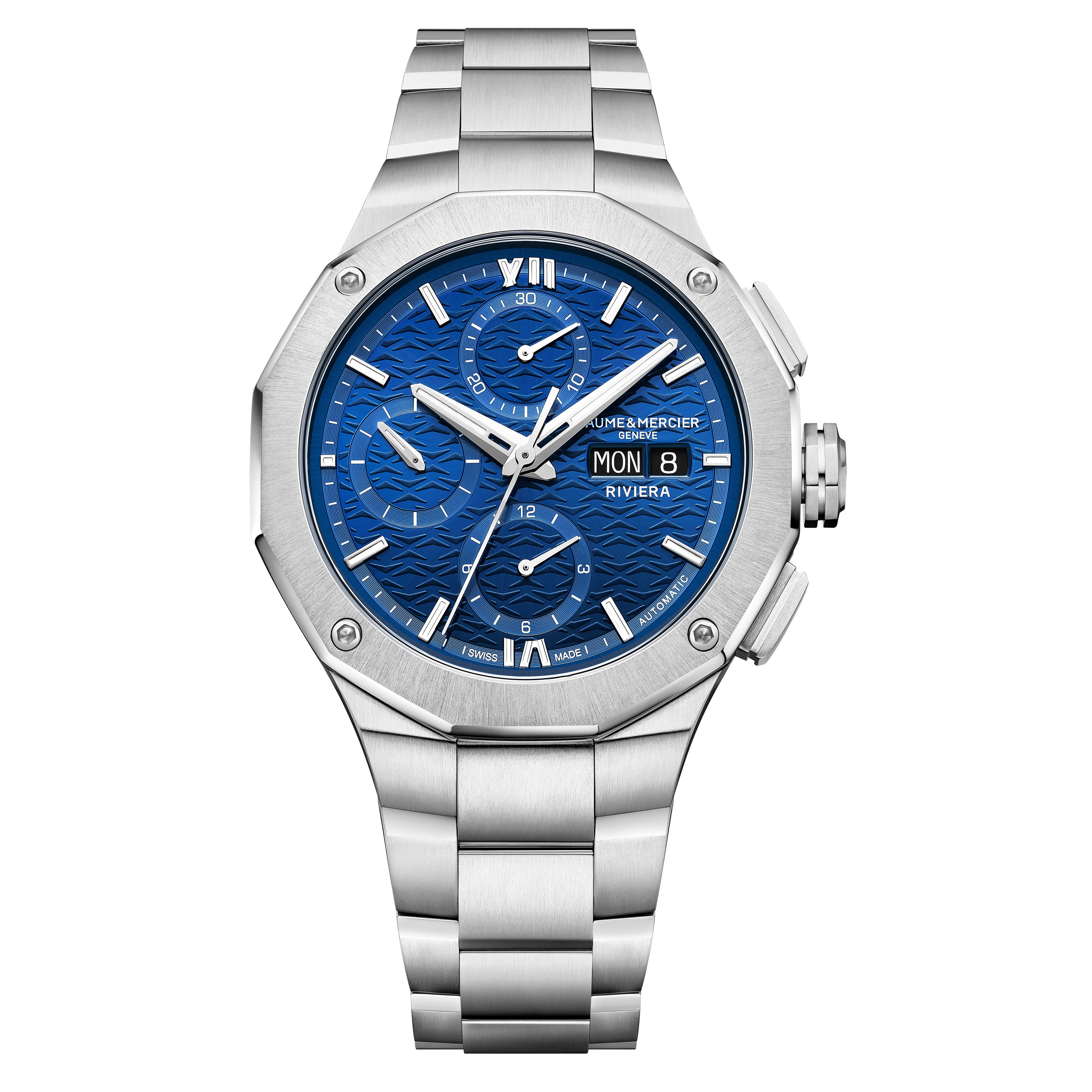 Baume & Mercier Riviera Chronograph Watch, 41mm Blue Dial, 10826