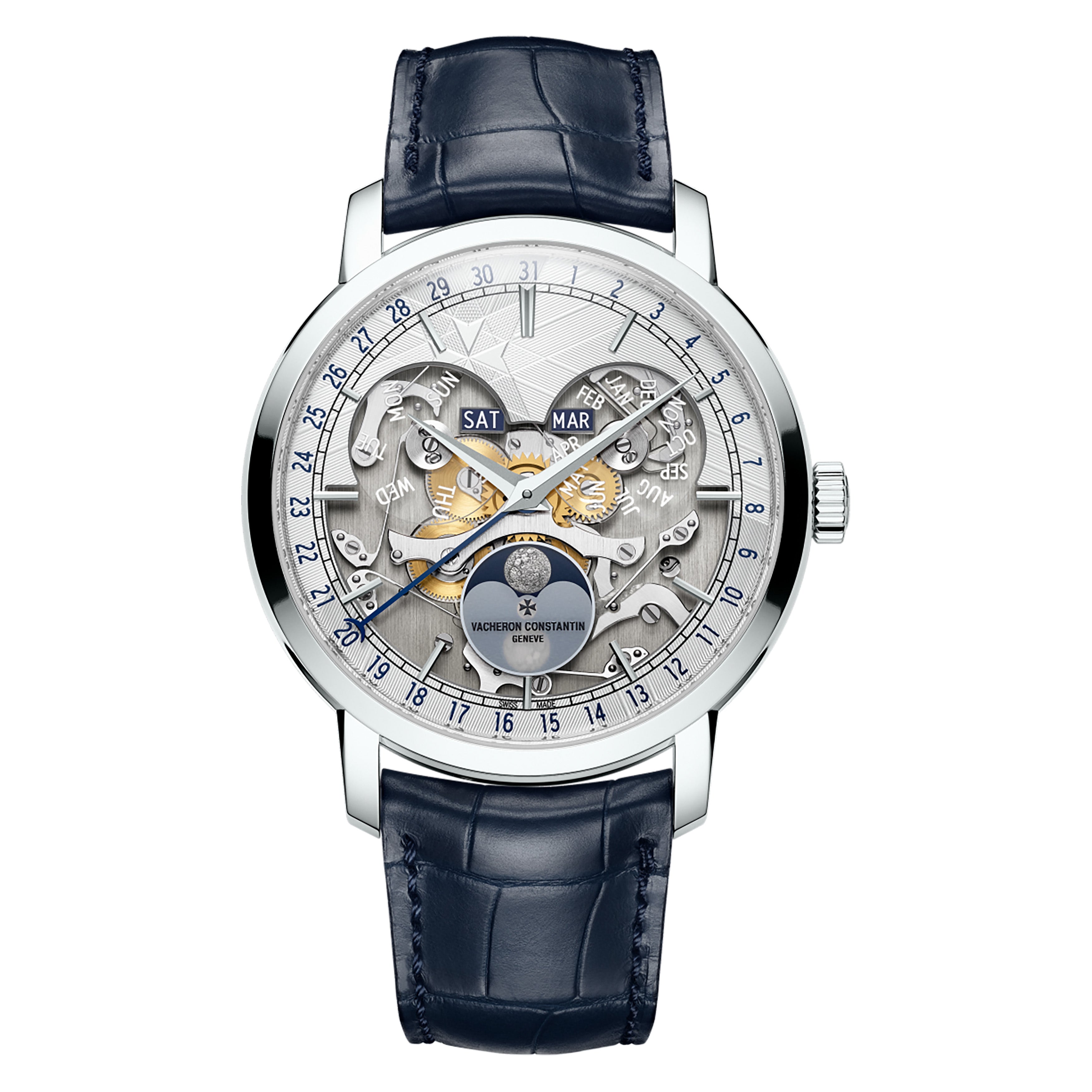 Vacheron Constantin Traditionnelle Complete Calendar Openface Watch, 41mm Skeleton Dial, 4020T/000P-H038