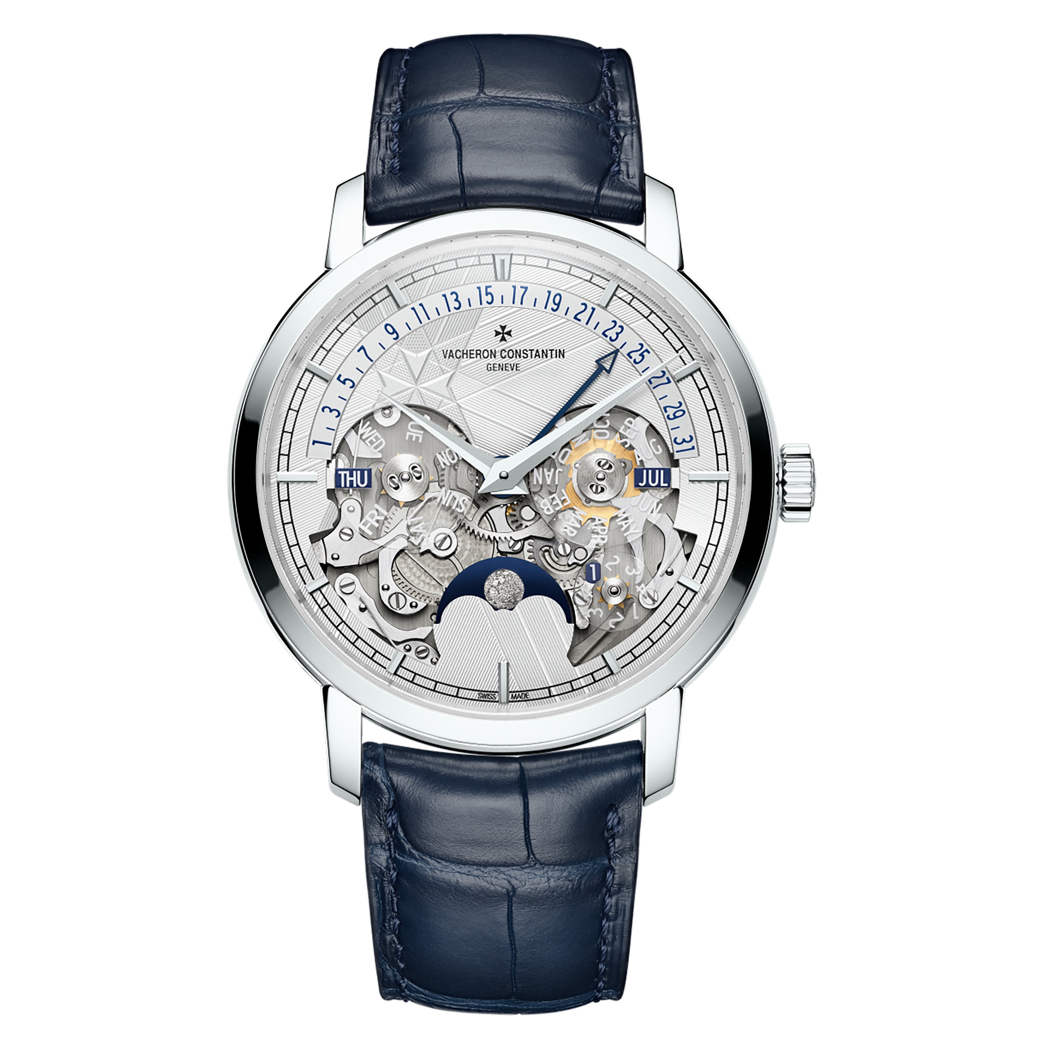 Vacheron Constantin Traditionnelle Perpetual Calendar Retrograde Date Openface Watch, 41mm Skeleton Dial, 4030T/000P-H054