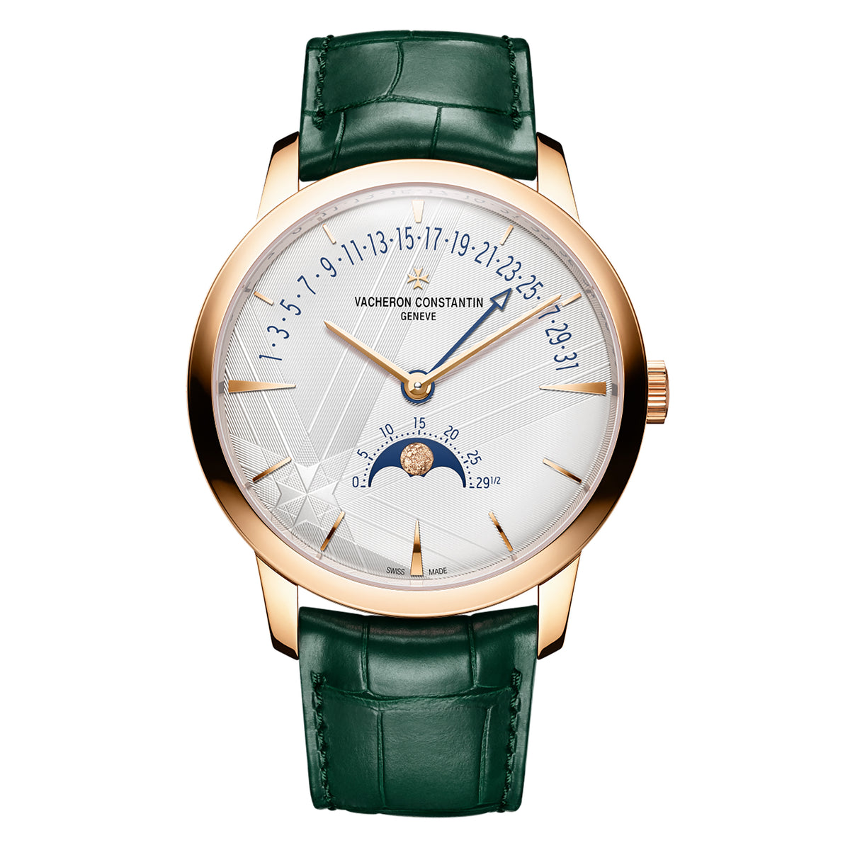 Vacheron Constantin Patrimony Moon Phase Retrograde Date Watch, 42.5mm Silver Dial, 4010U/000R-H117