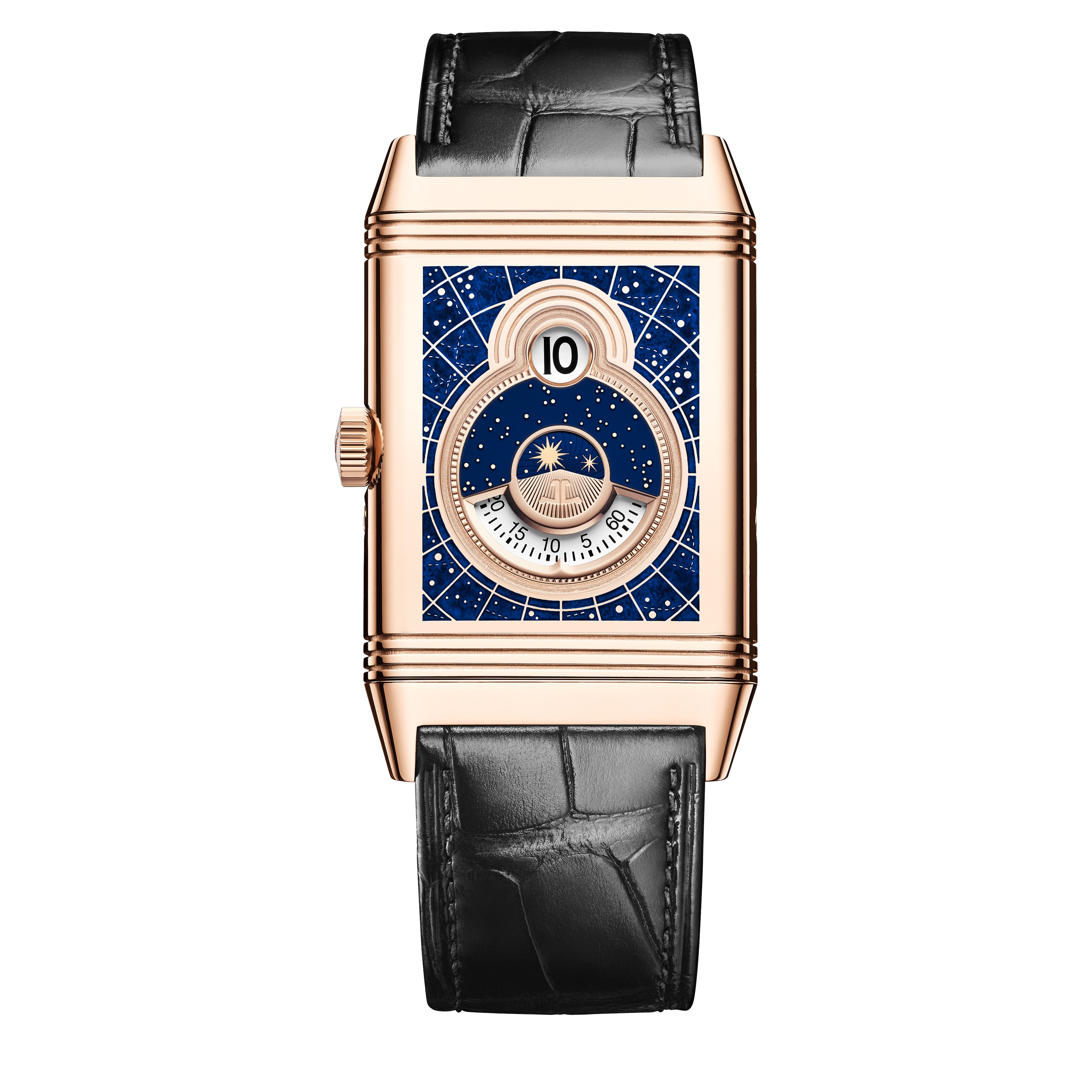 Jaeger-LeCoultre Reverso Tribute Nonantieme 'Enamel' Watch, 49.4x29.9mm Gray Dial, Q71125E1