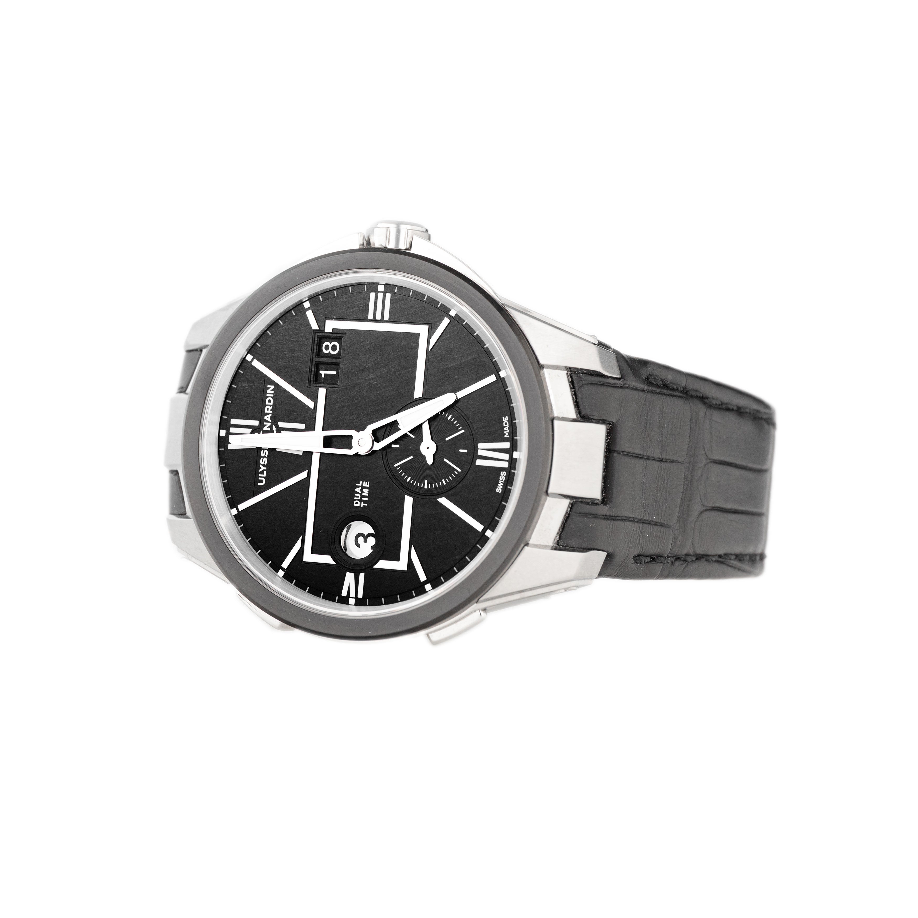 Ulysse Nardin Blast Dual Time Stainless Steel Black Dial 42mm 243-20/42 Full Set